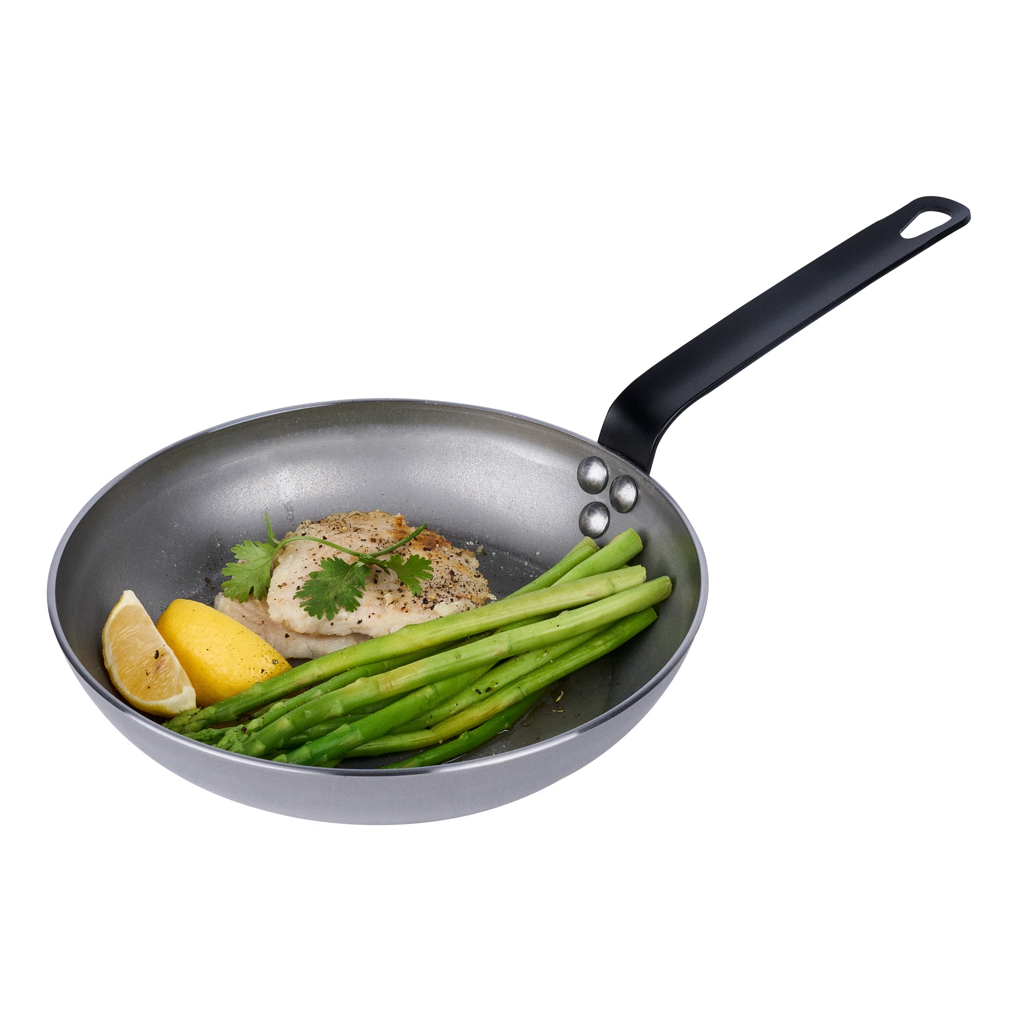 Met Lux Carbon Steel 9 1/2" Fry Pan - 6 count box