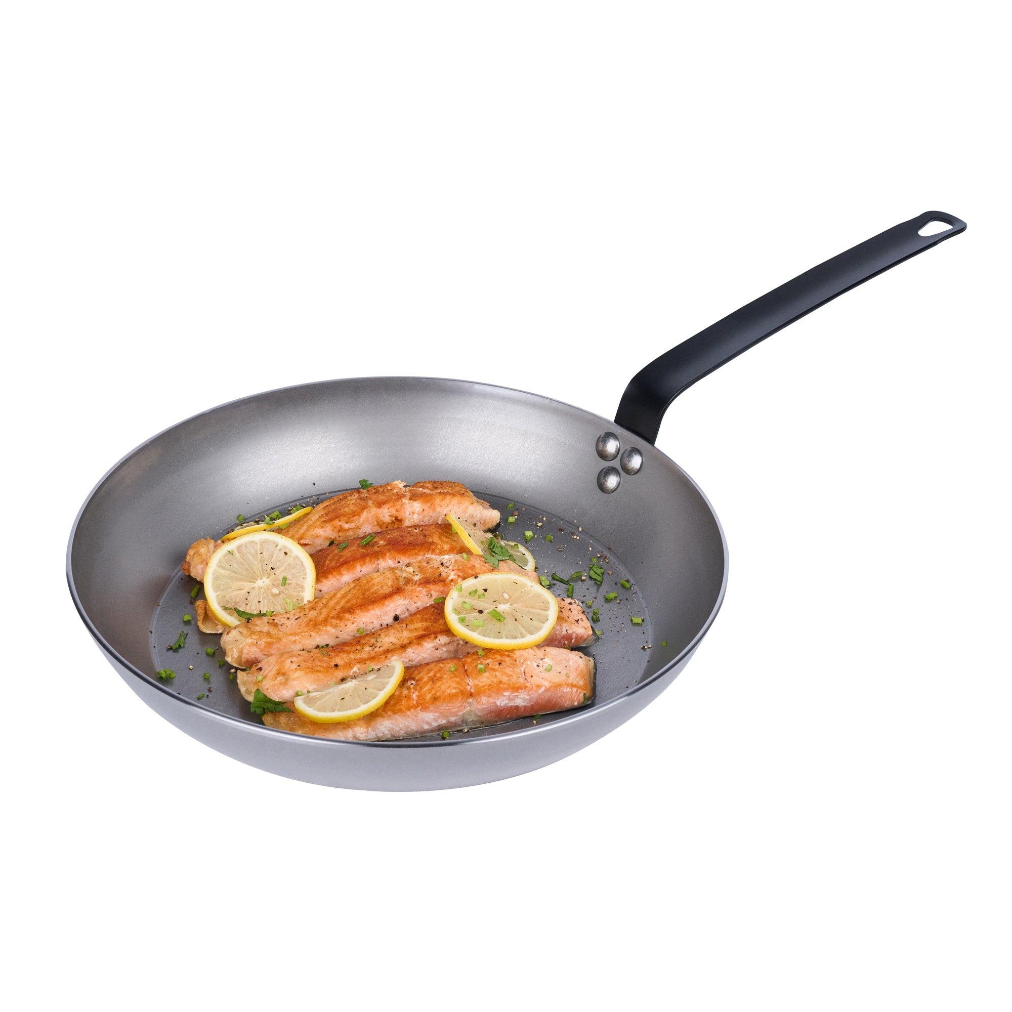 Met Lux Carbon Steel 13" Fry Pan - 6 count box