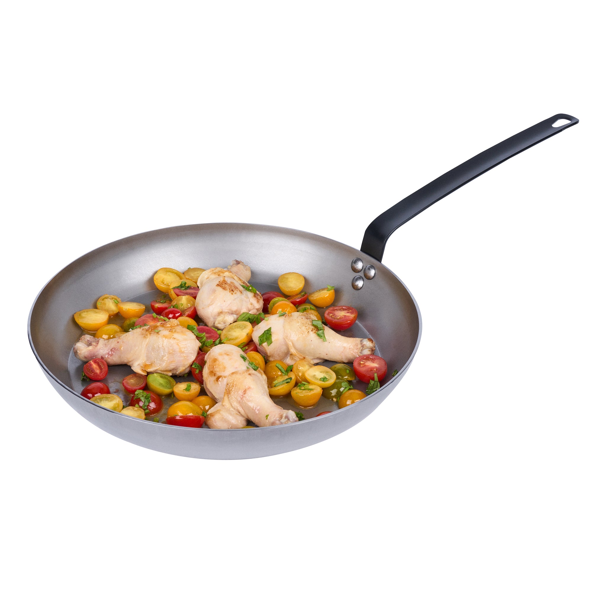 Met Lux Carbon Steel 14" Fry Pan - 6 count box