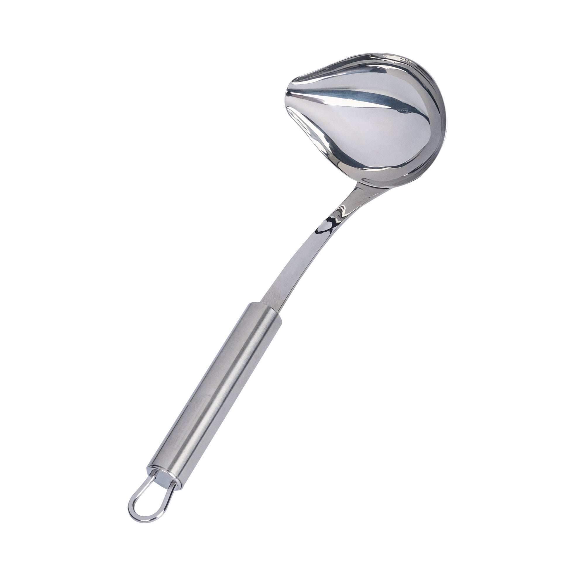 German Standard 2.5 oz Stainless Steel Pour Spout Ladle - One-Piece - 1 count box