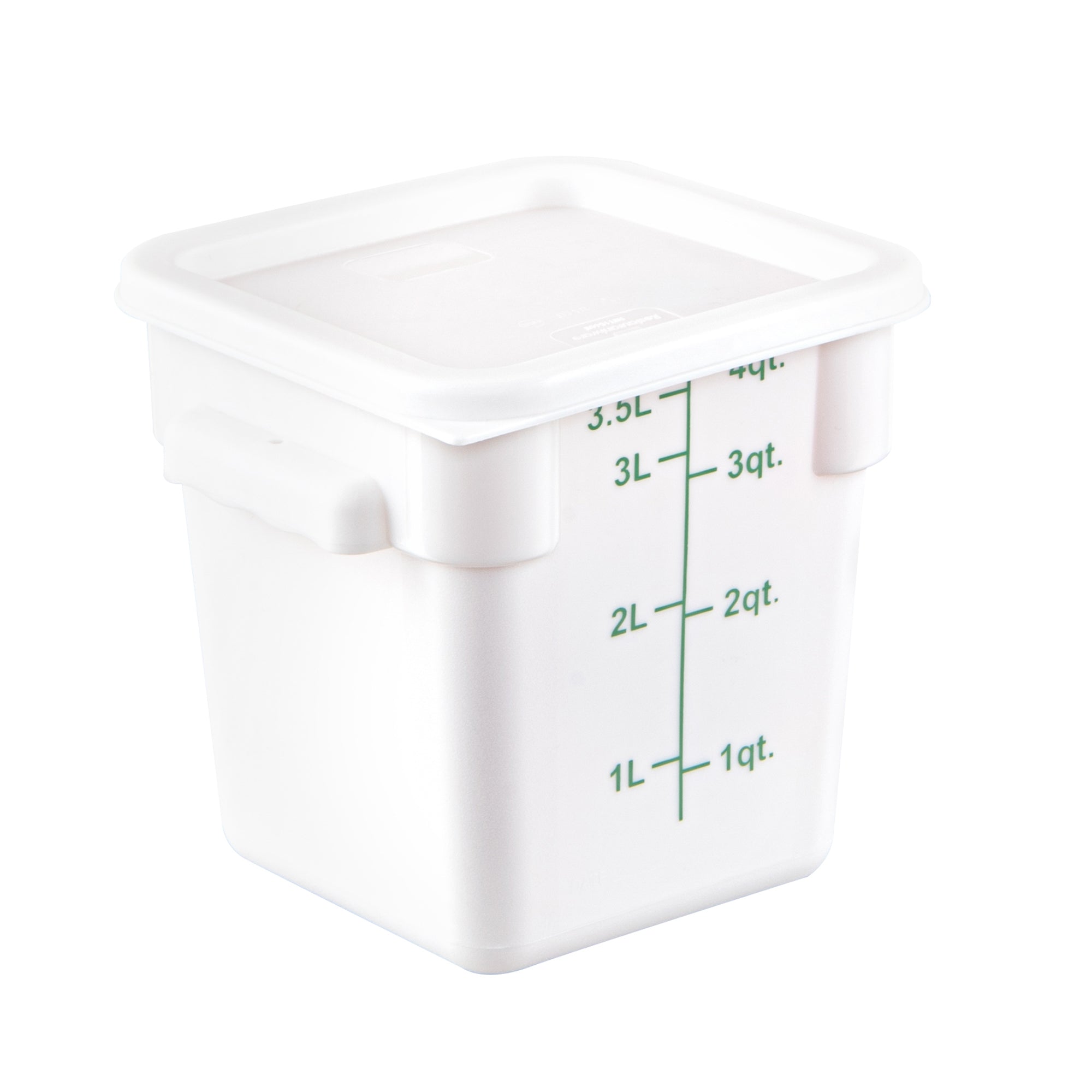 Met Lux Square White Plastic Food Storage Container Lid - Fits 2 and 4 qt - 10 count box