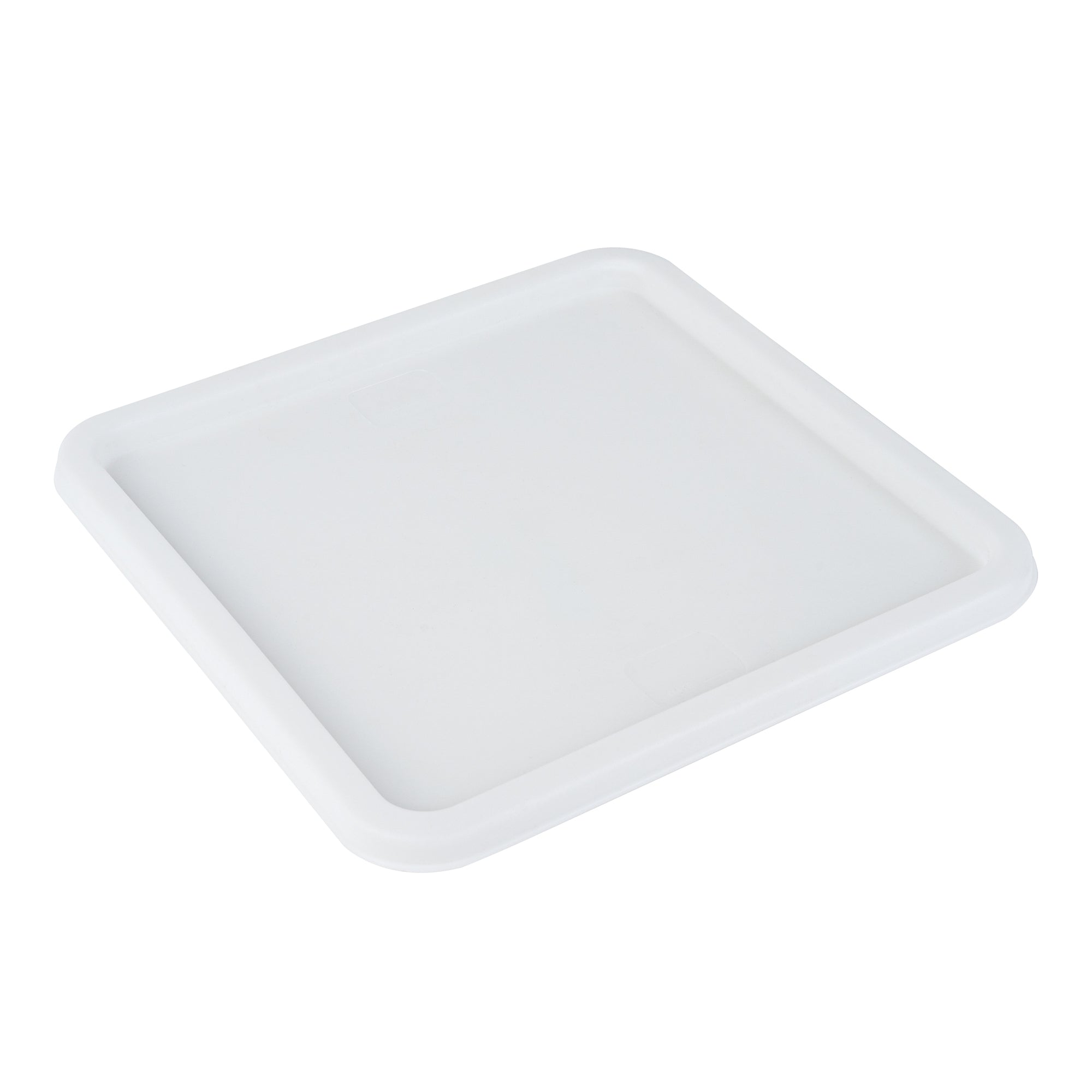 Met Lux Square White Plastic Food Storage Container Lid - Fits 12, 18 and 22 qt - 10 count box