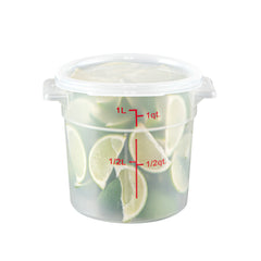 Met Lux Round Translucent Plastic Food Storage Container Lid - Fits 1 qt - 1 count box