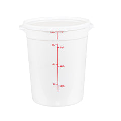 Met Lux Round White Plastic Food Storage Container Lid - Fits 6 and 8 qt - 1 count box