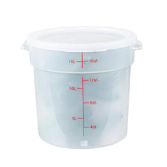 Met Lux Round Translucent Plastic Food Storage Container Lid - Fits 12, 18 and 22 qt - 10 count box