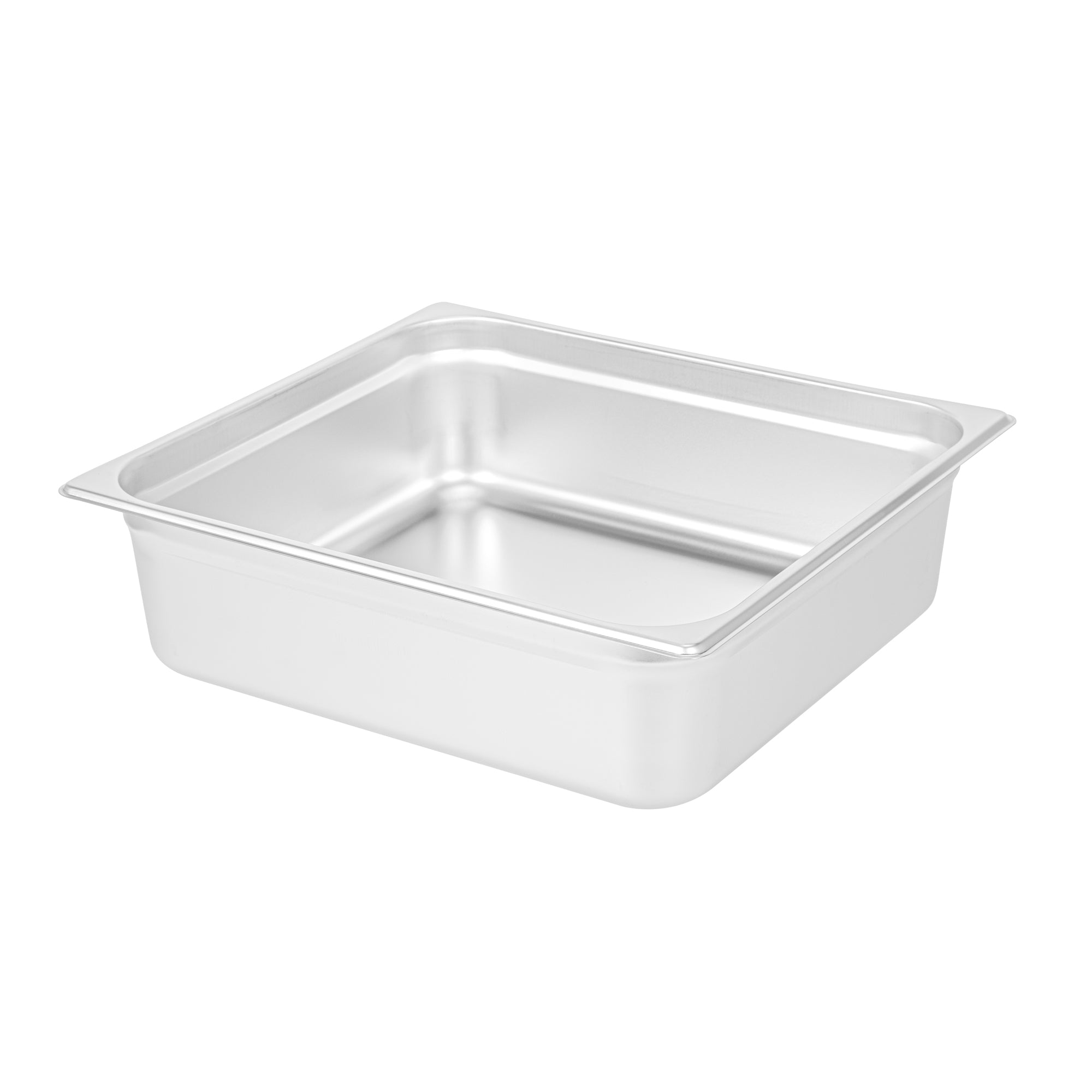 Kitchen Tek Stainless Steel 2/3 Size Steam Table Pan - 4 Inch Deep, Anti Jam, 24 Gauge - 6 count box