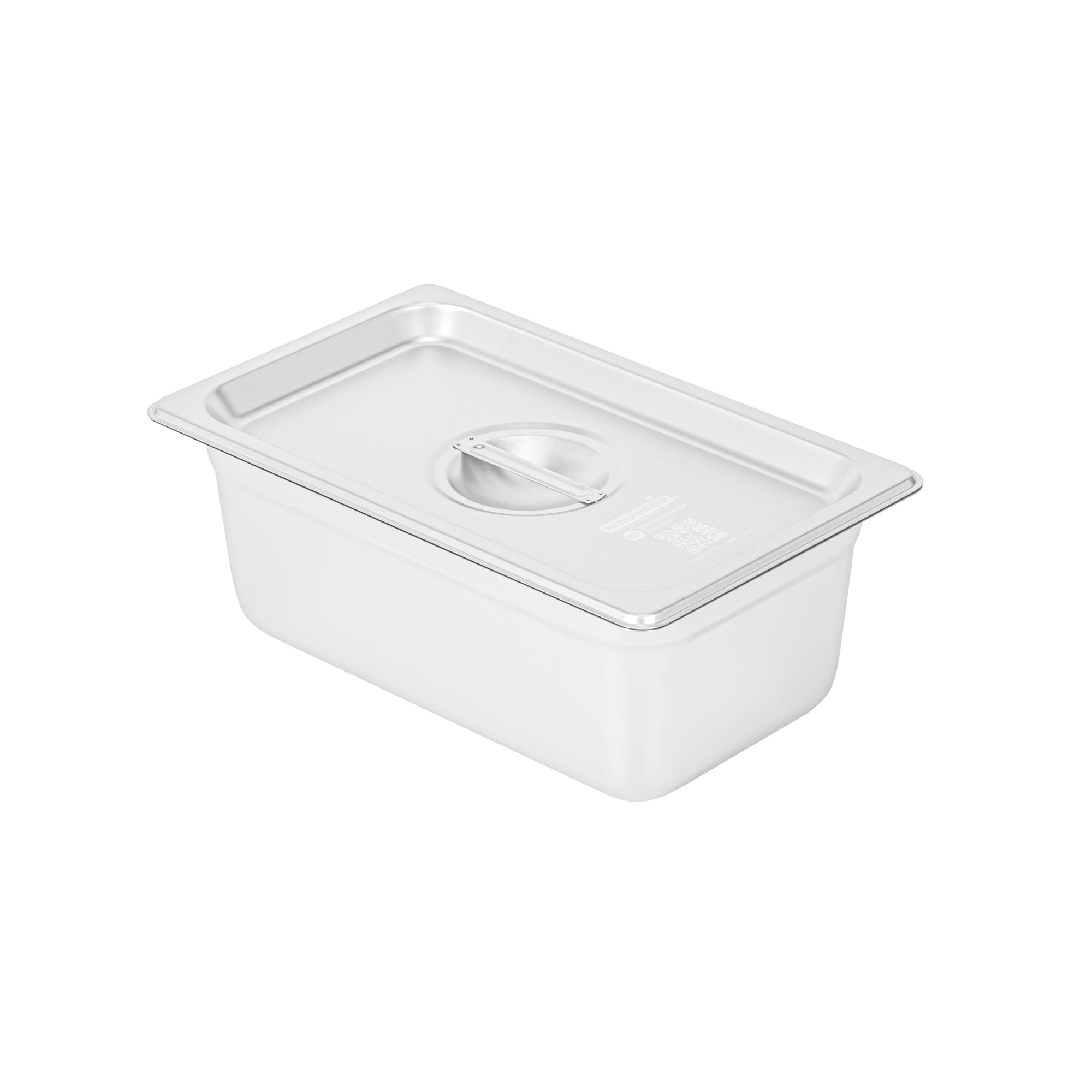 Kitchen Tek Stainless Steel Lid - Fits 1/4 Size Steam Table Pan - 12 count box