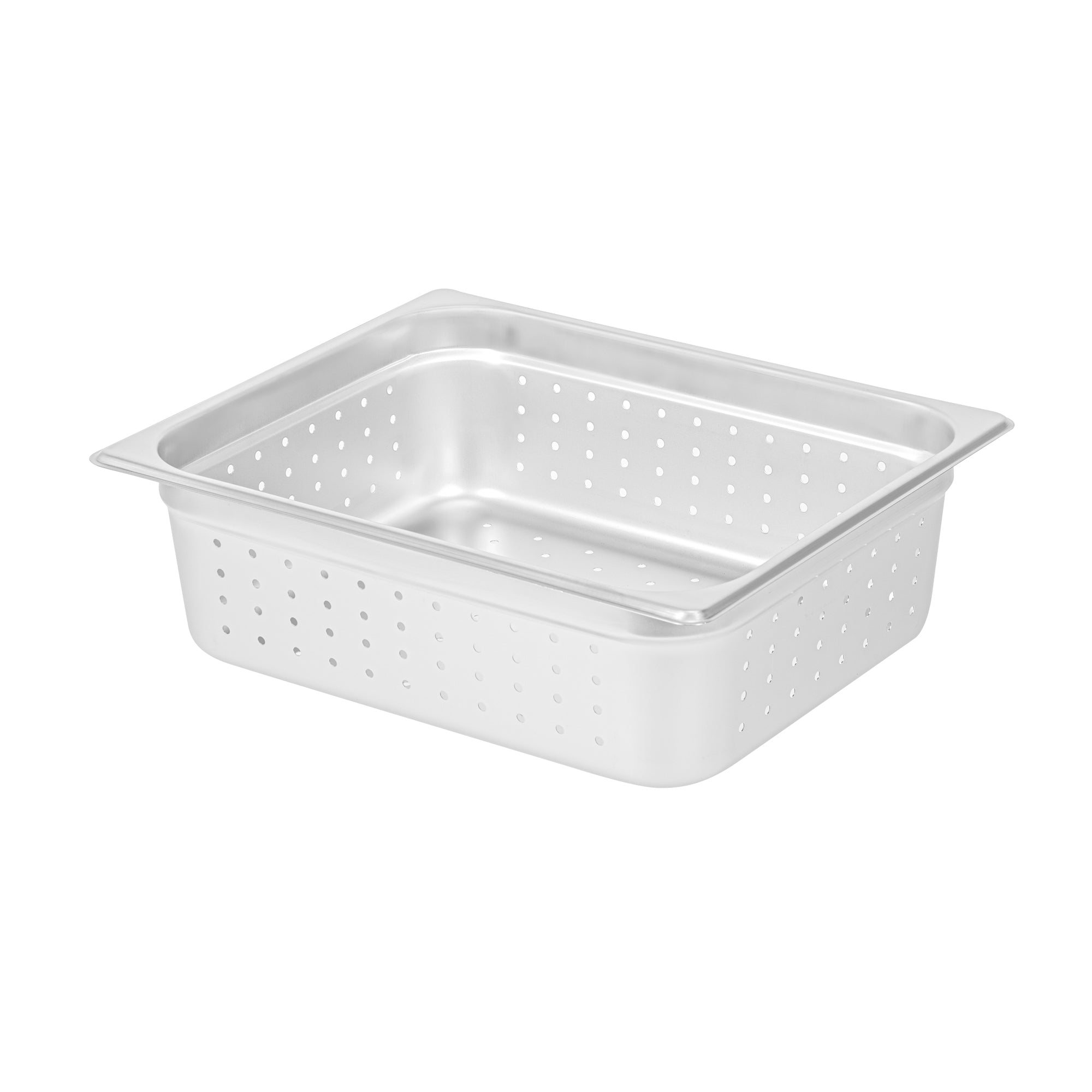 Kitchen Tek Stainless Steel 1/2 Size Steam Table Pan - 4 Inch Deep, Perforated, Anti Jam, 24 Gauge - 6 count box