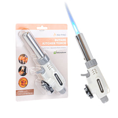 RW Pyro White Butane Kitchen Torch - Adjustable Dial - 7 3/4'' x 3'' x 1 1/2'' - 1 count box