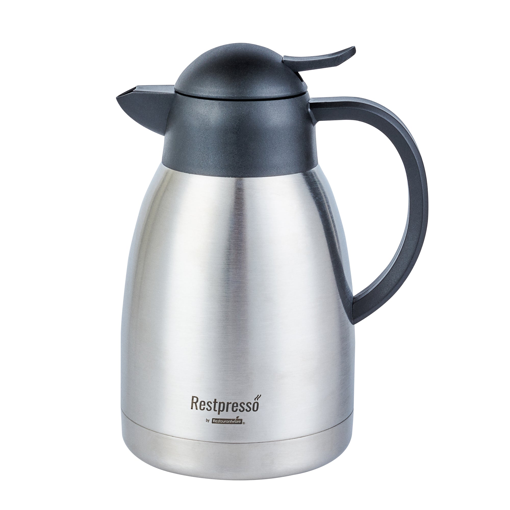 Restpresso 51 oz Vacuum Insulated Coffee Carafe / Server - with Label Tags - 7 3/4" x 5 1/2" x 8 1/4" - 1 count box