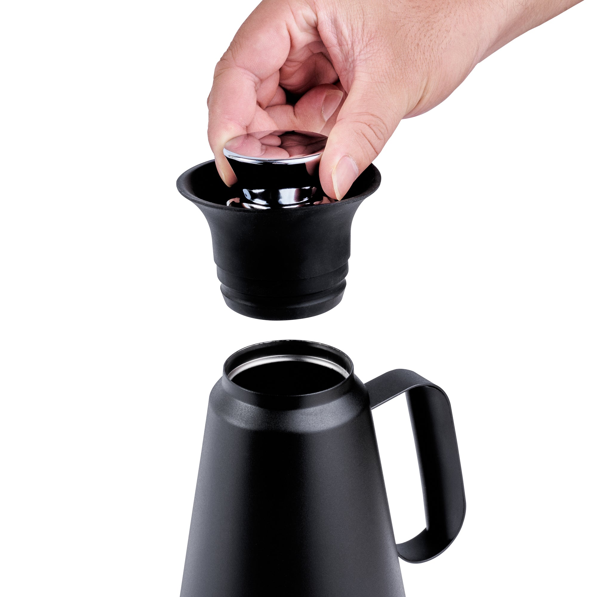 Restpresso 34 oz Black Vacuum Insulated Coffee / Tea Server - 360 Degree Pour - 1 count box