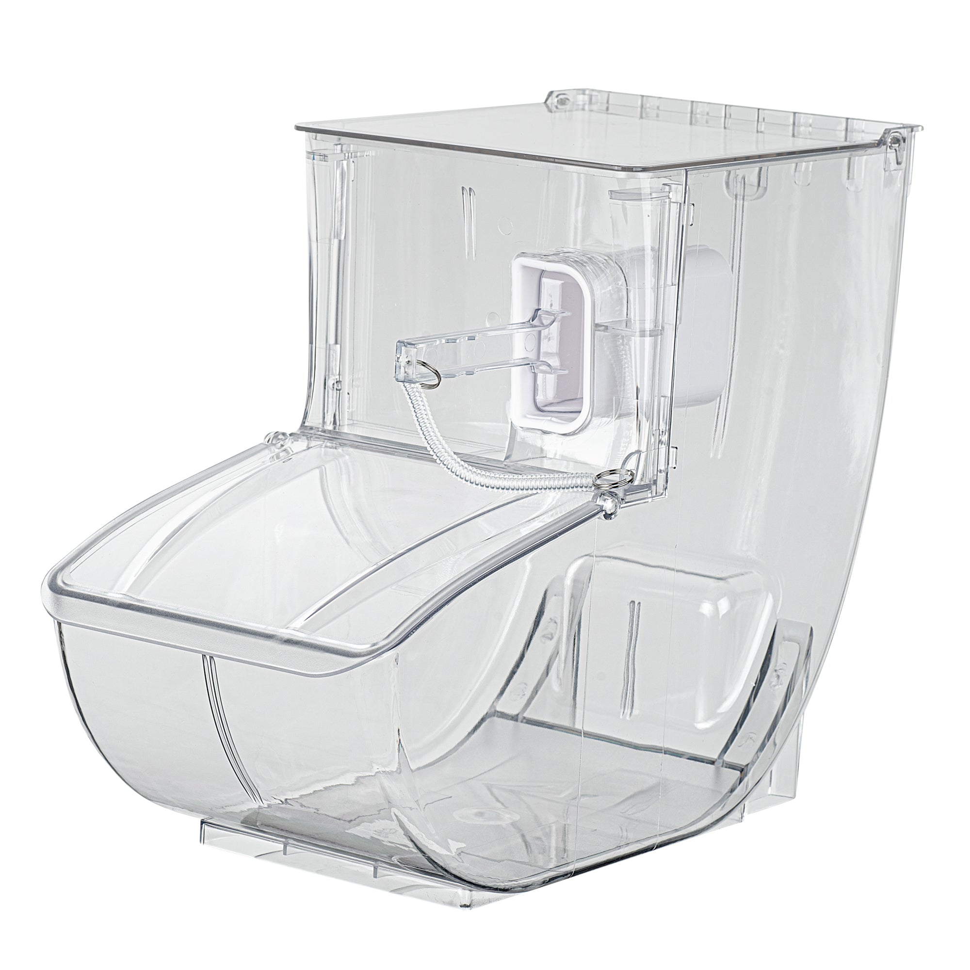 Met Lux 3 Gal Clear Plastic Topping Bin - 50 Cup, with Scoop - 13" x 15 3/4" x 7 3/4" - 1 count box