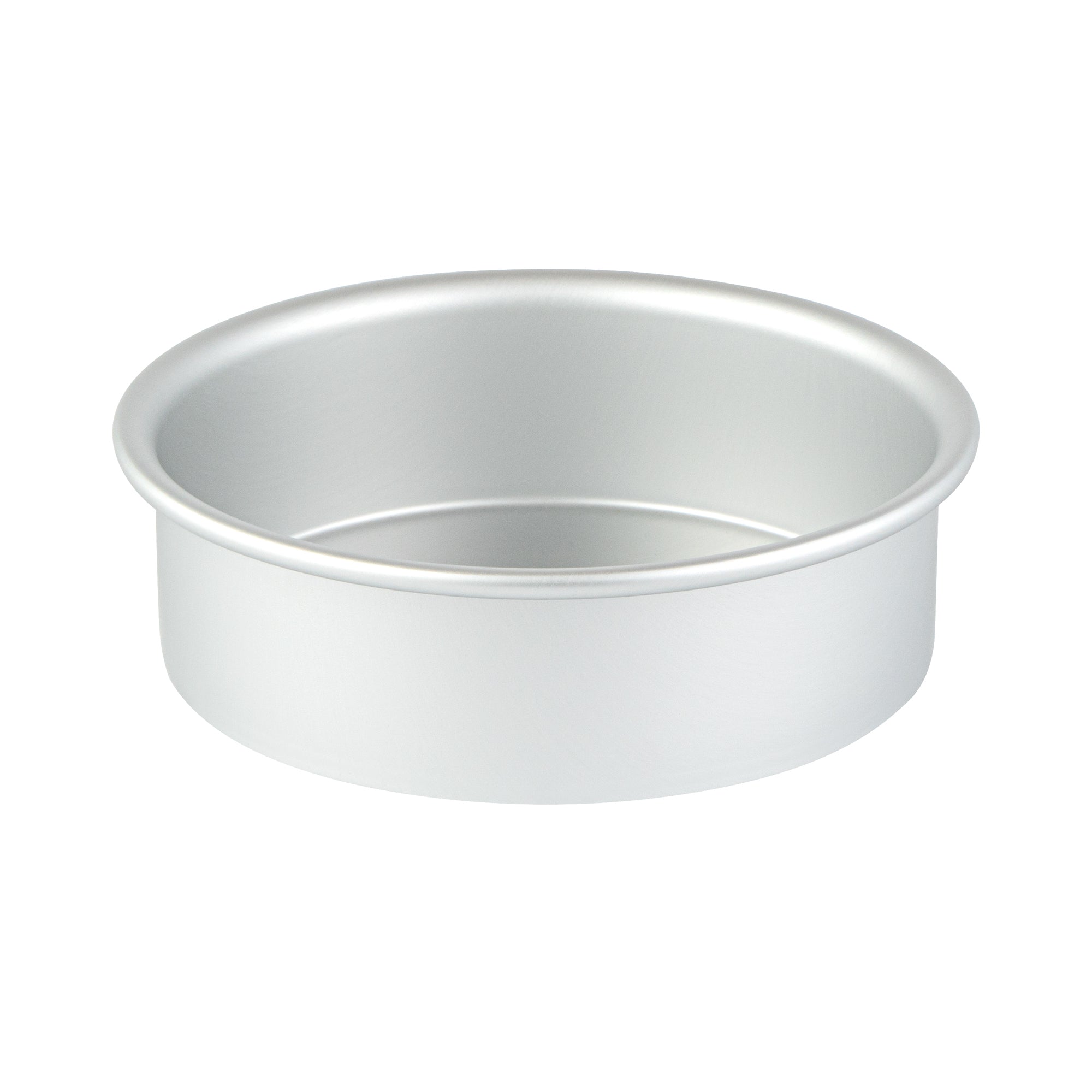 Met Lux Round Aluminum Straight-Sided Cake Pan - 6" x 6" x 2" - 12 count box