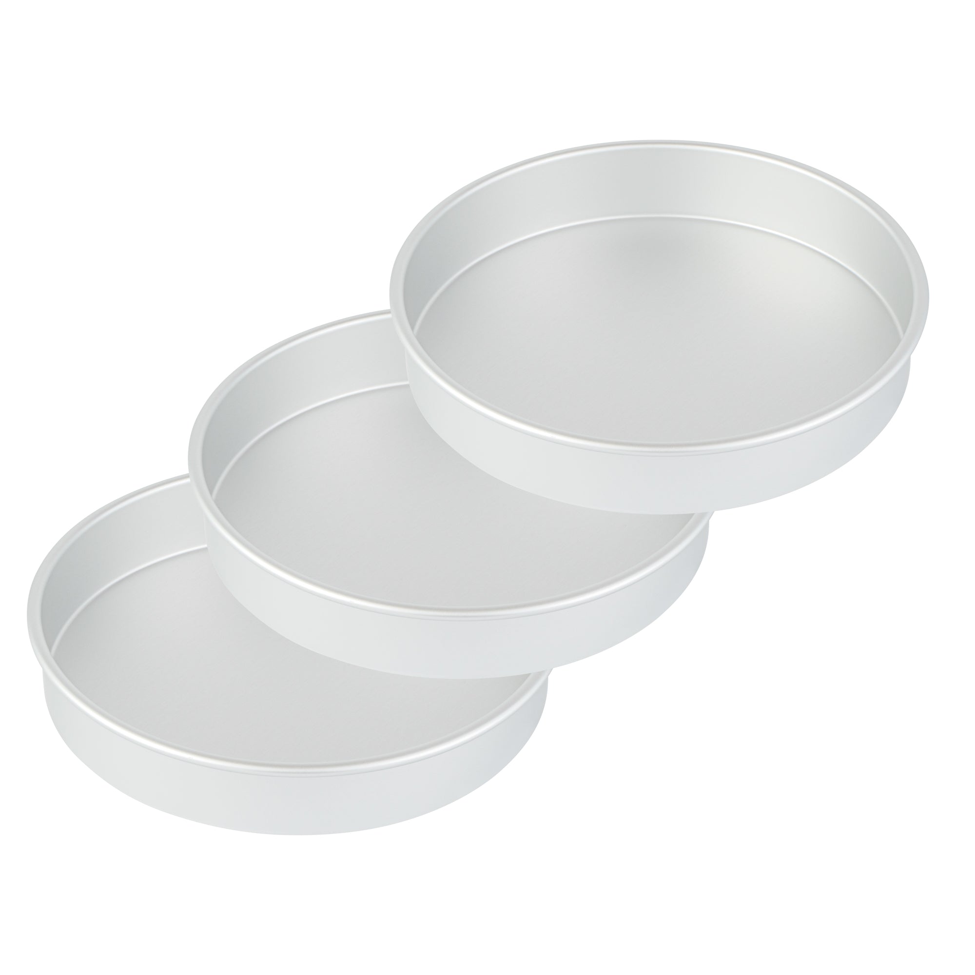 Met Lux Round Aluminum Straight-Sided Cake Pan - 11" x 11" x 2" - 12 count box