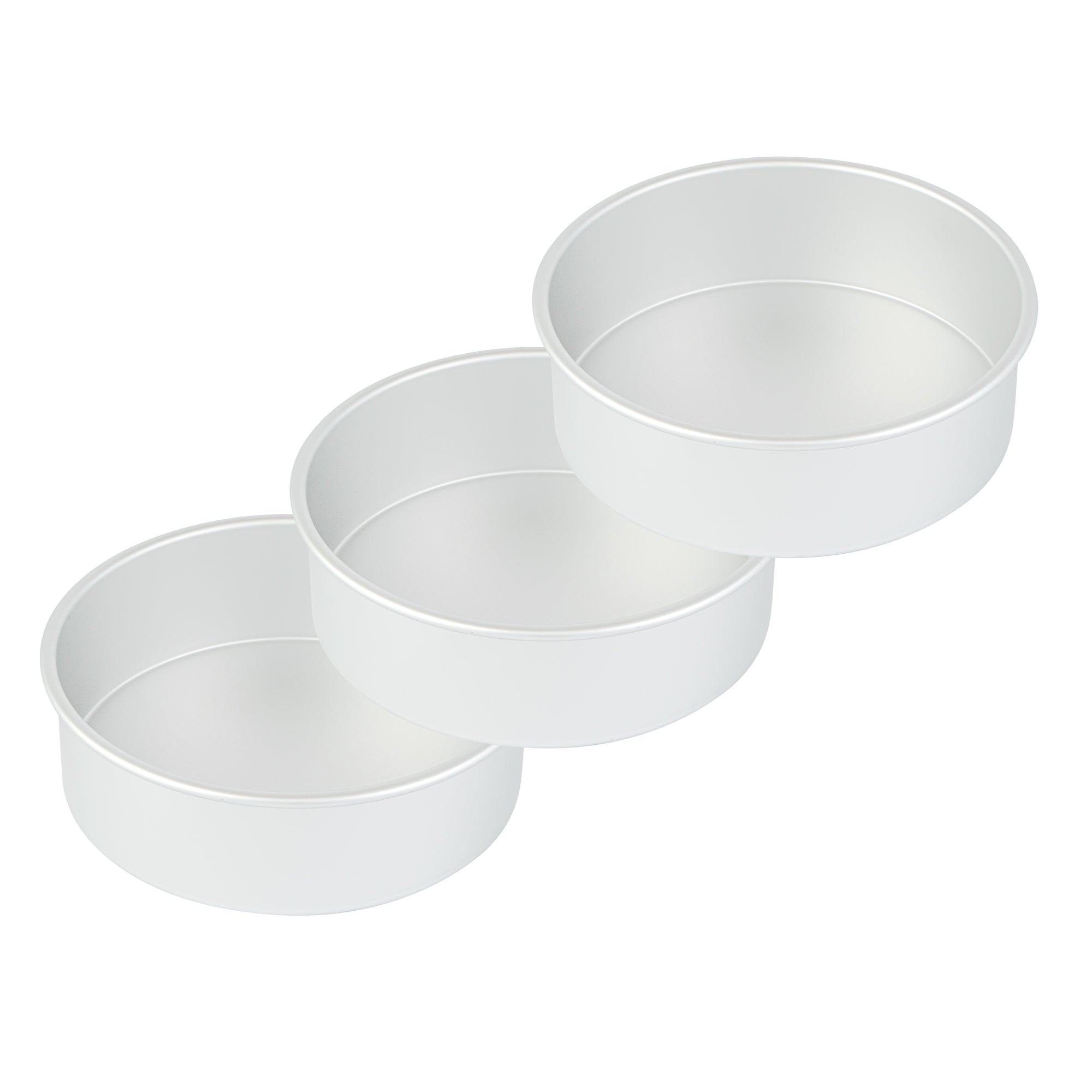 Met Lux Round Aluminum Straight-Sided Cake Pan - 9" x 9" x 3" - 12 count box