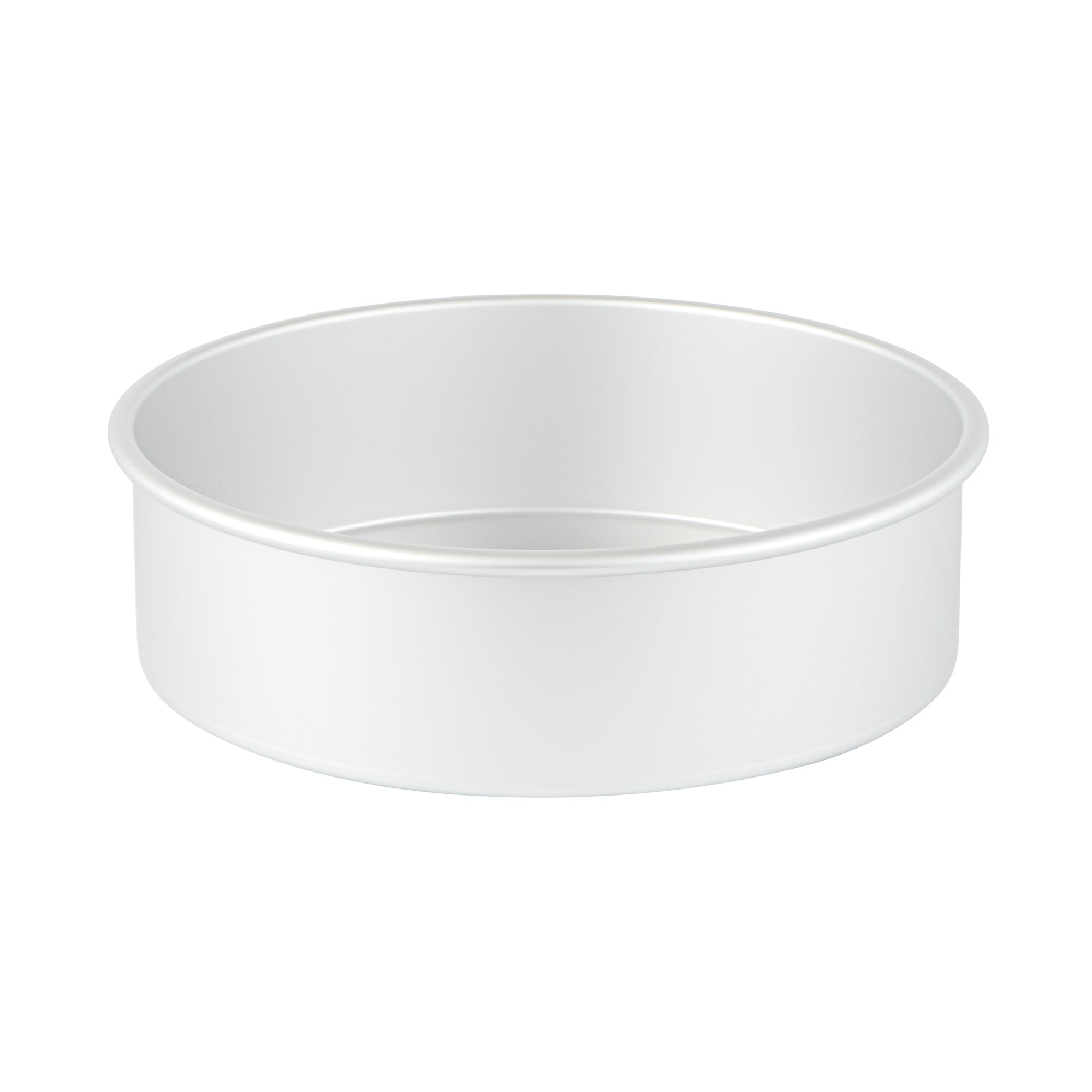 Met Lux Round Aluminum Straight-Sided Cake Pan - 10" x 10" x 3" - 12 count box