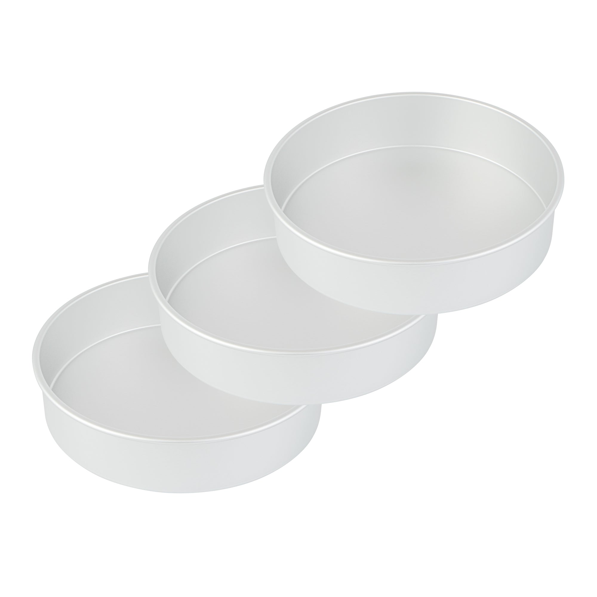 Met Lux Round Aluminum Straight-Sided Cake Pan - 12" x 12" x 3" - 12 count box