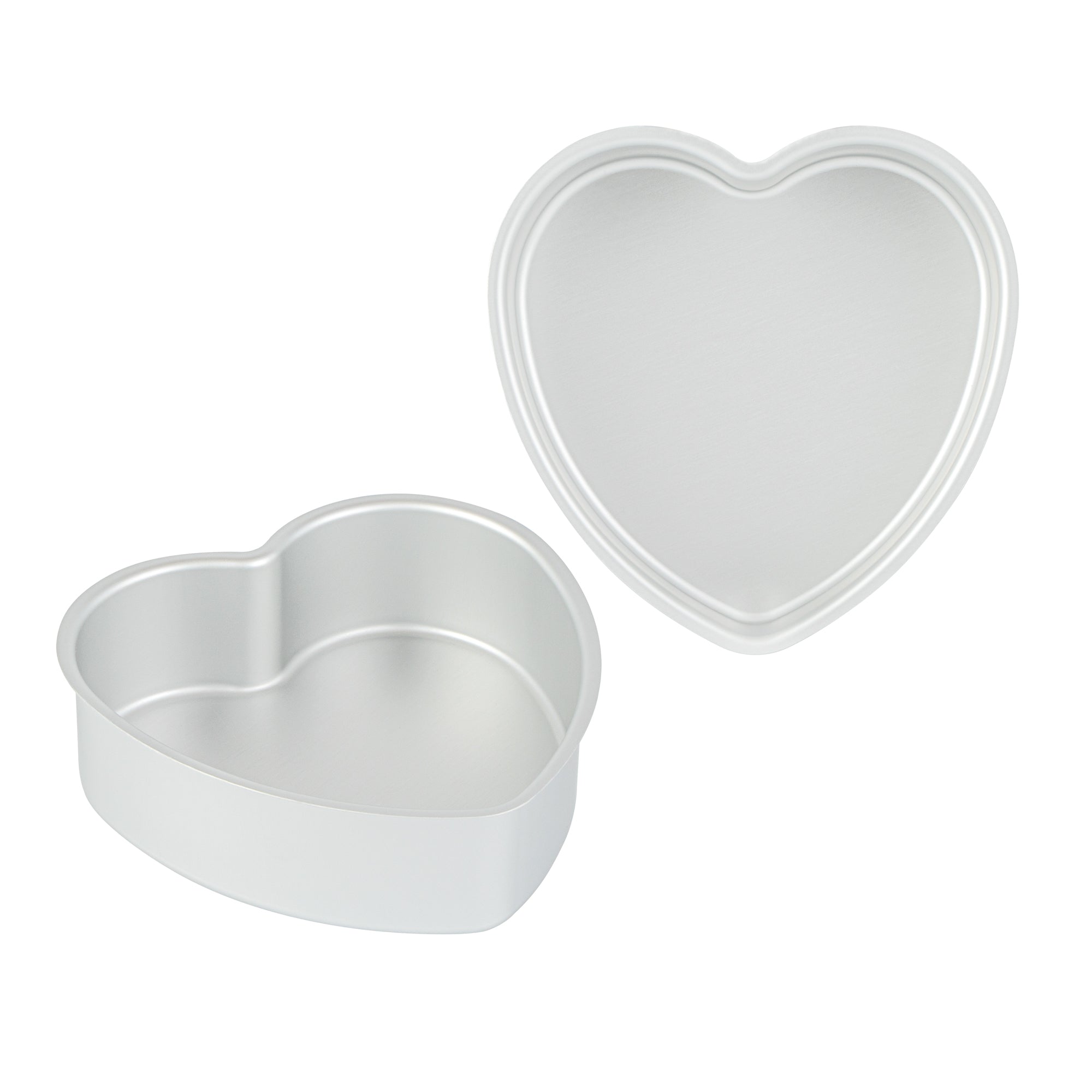 Met Lux Heart Aluminum Cake Pan - 6" x 6" x 2" - 12 count box