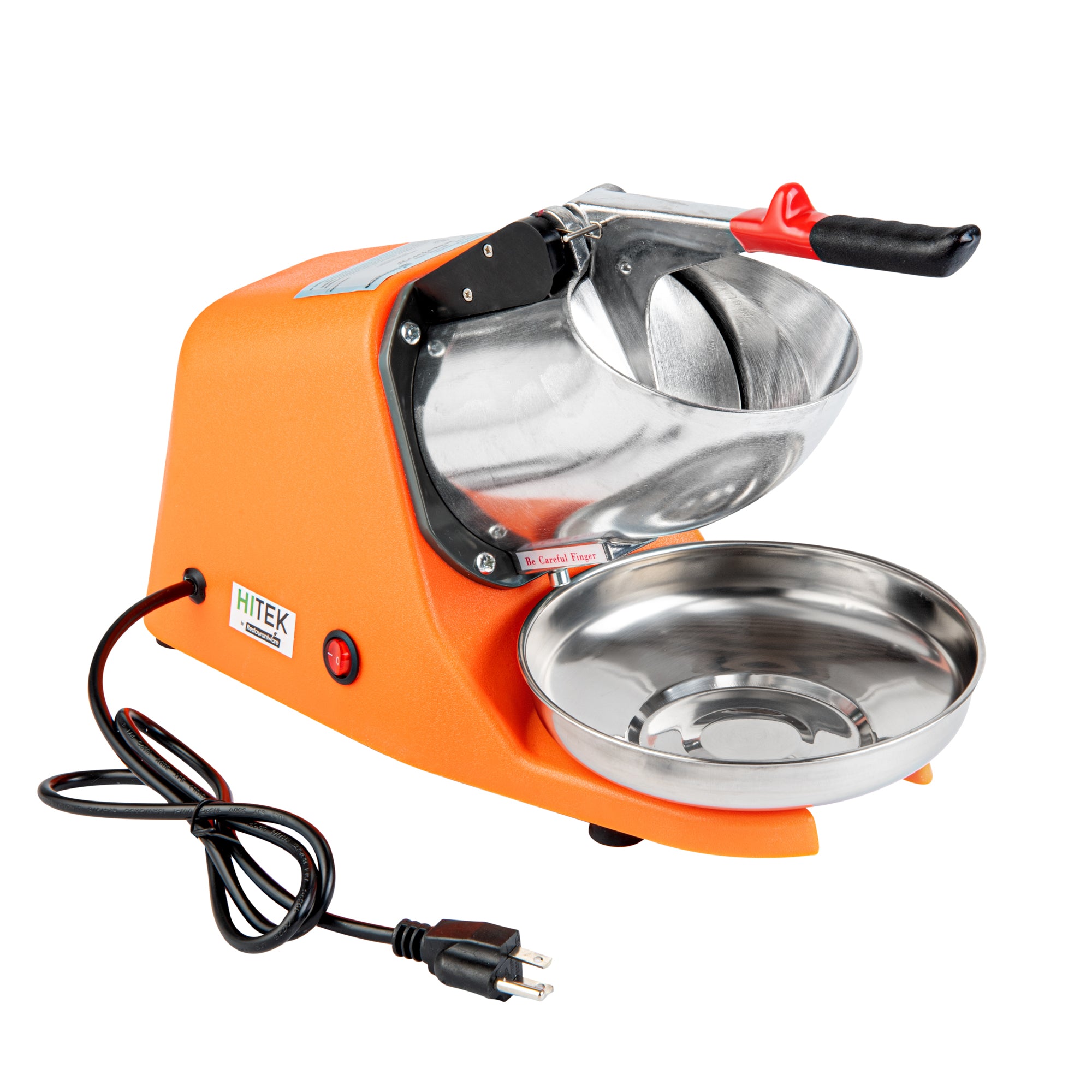 Hi Tek Orange Countertop Ice Crusher - 110V, 350W - 1 count box