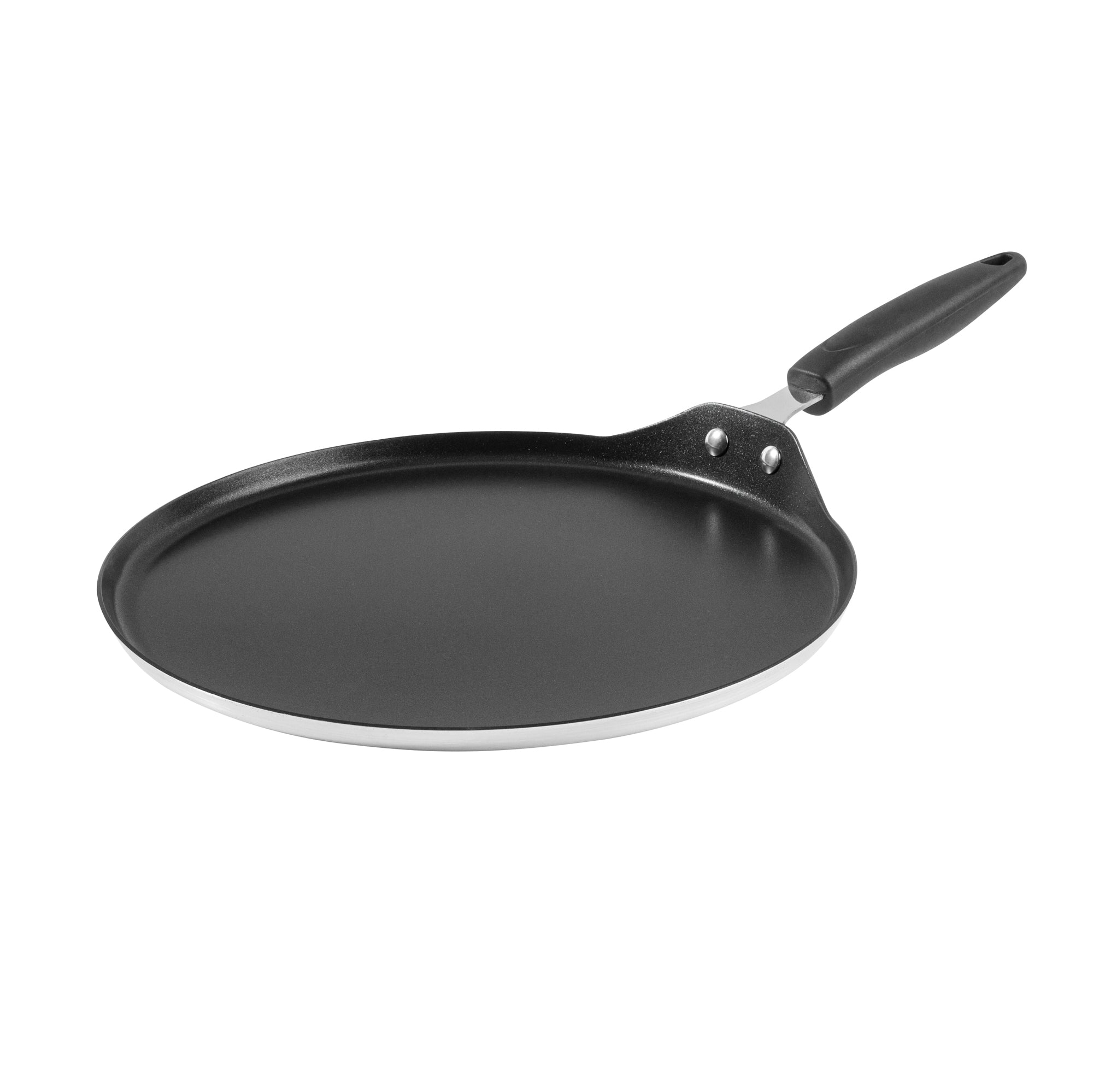 Met Lux Round Aluminum Griddle - Non-Stick, with Bakelite Handles - 12" - 10 count box