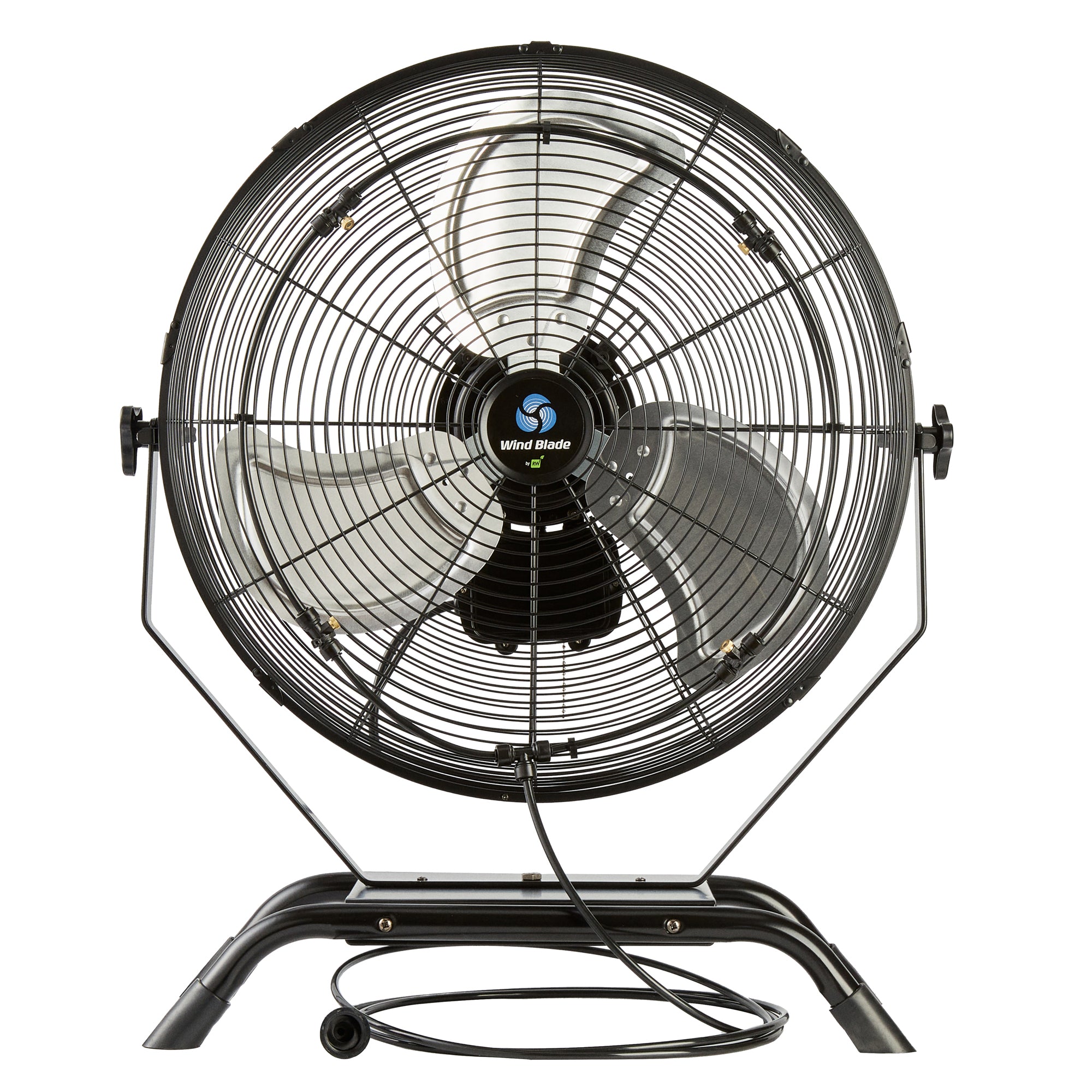 Wind Blade 3-Speed Industrial Floor / Wall-Mount Fan - with Misting Kit, 1/6 HP, 4,650 CFM - 20" - 1 count box