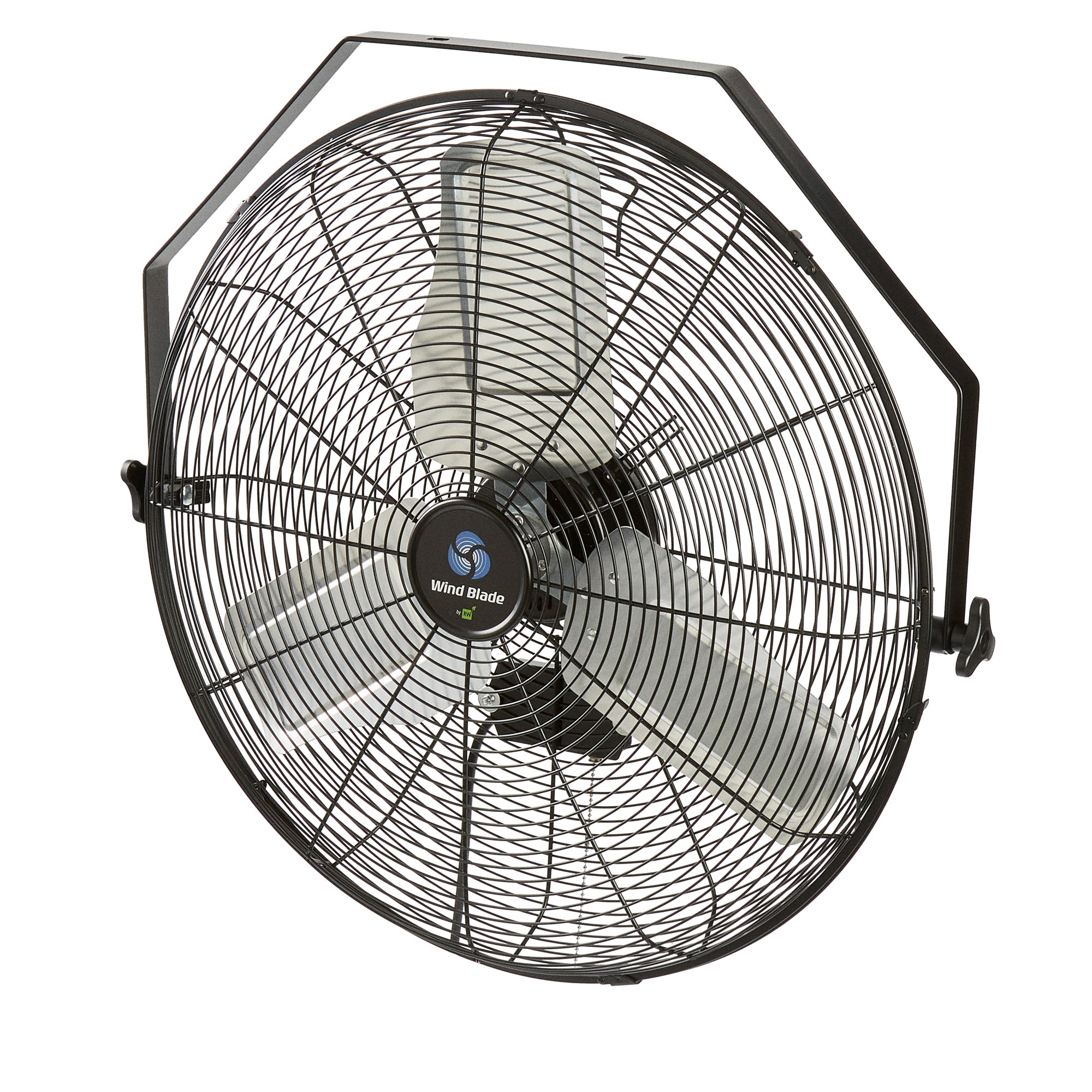 Wind Blade 3-Speed Industrial Wall-Mount Fan - Tilt Head, 1/3 HP, 6,250 CFM - 24" - 1 count box