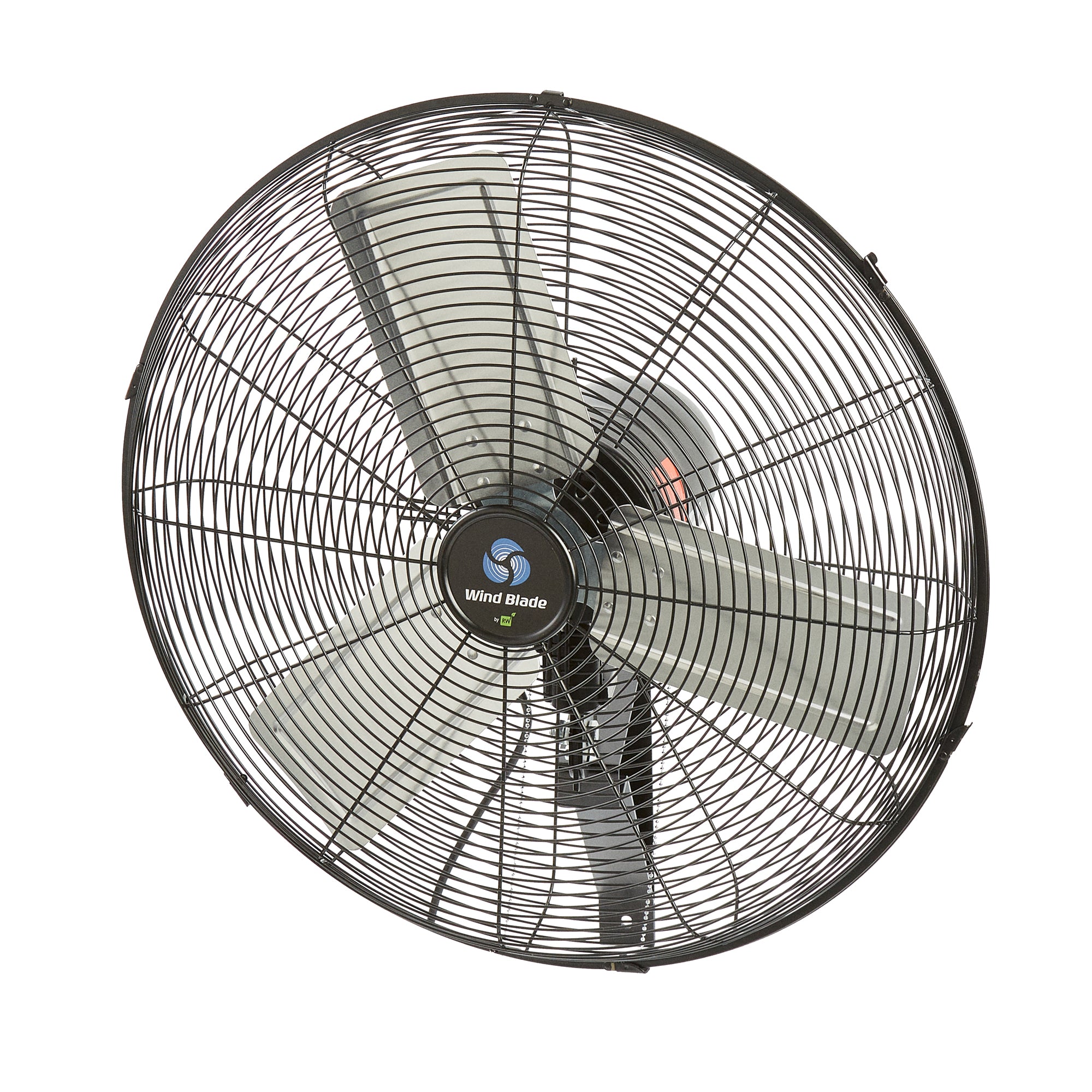 Wind Blade 3-Speed Oscillating Industrial Wall-Mount Fan - Tilt Head, 1/4 HP, 6,550 CFM - 24" - 1 count box