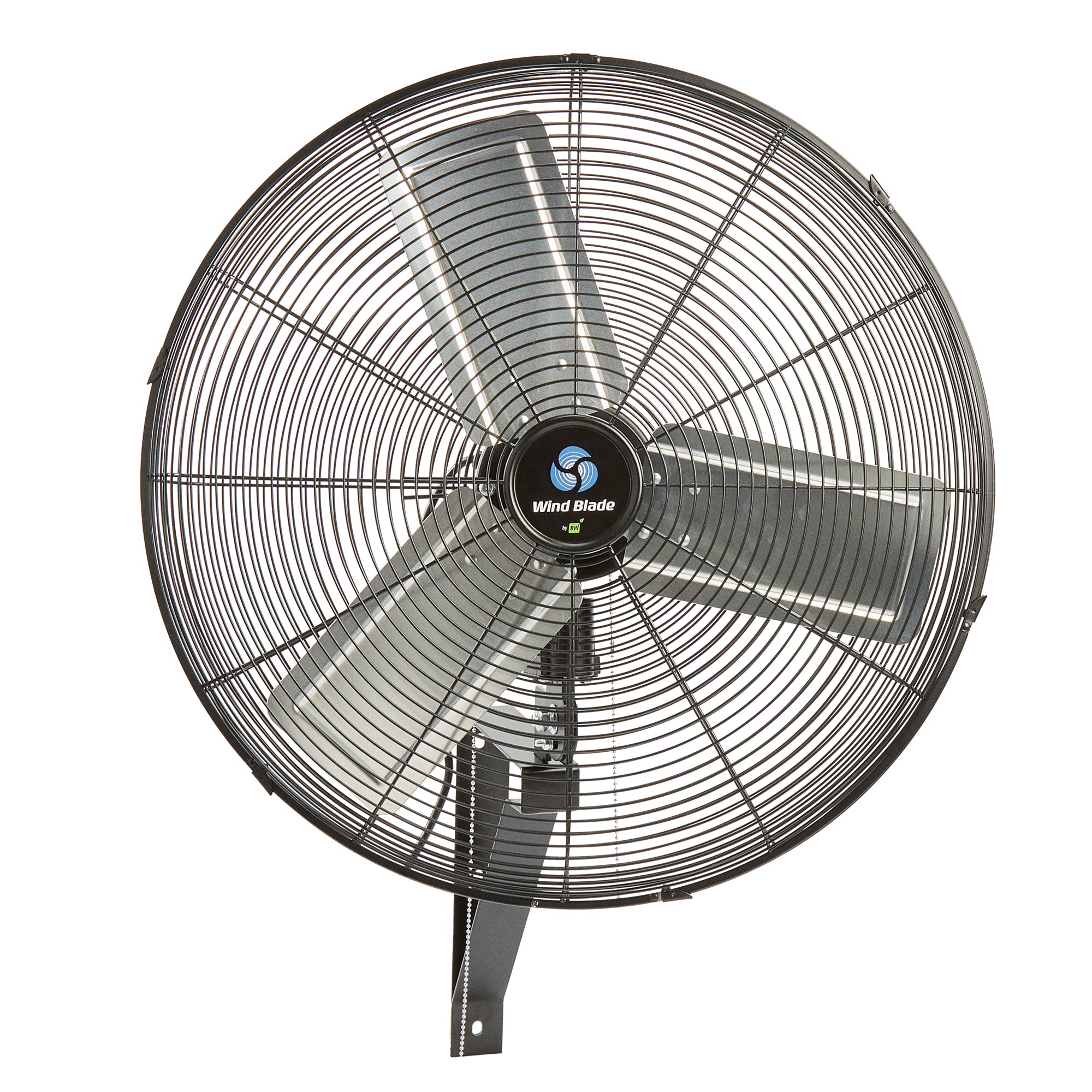 Wind Blade 3-Speed Oscillating Industrial Wall-Mount Fan - Tilt Head, 1/4 HP, 6,550 CFM - 24" - 1 count box