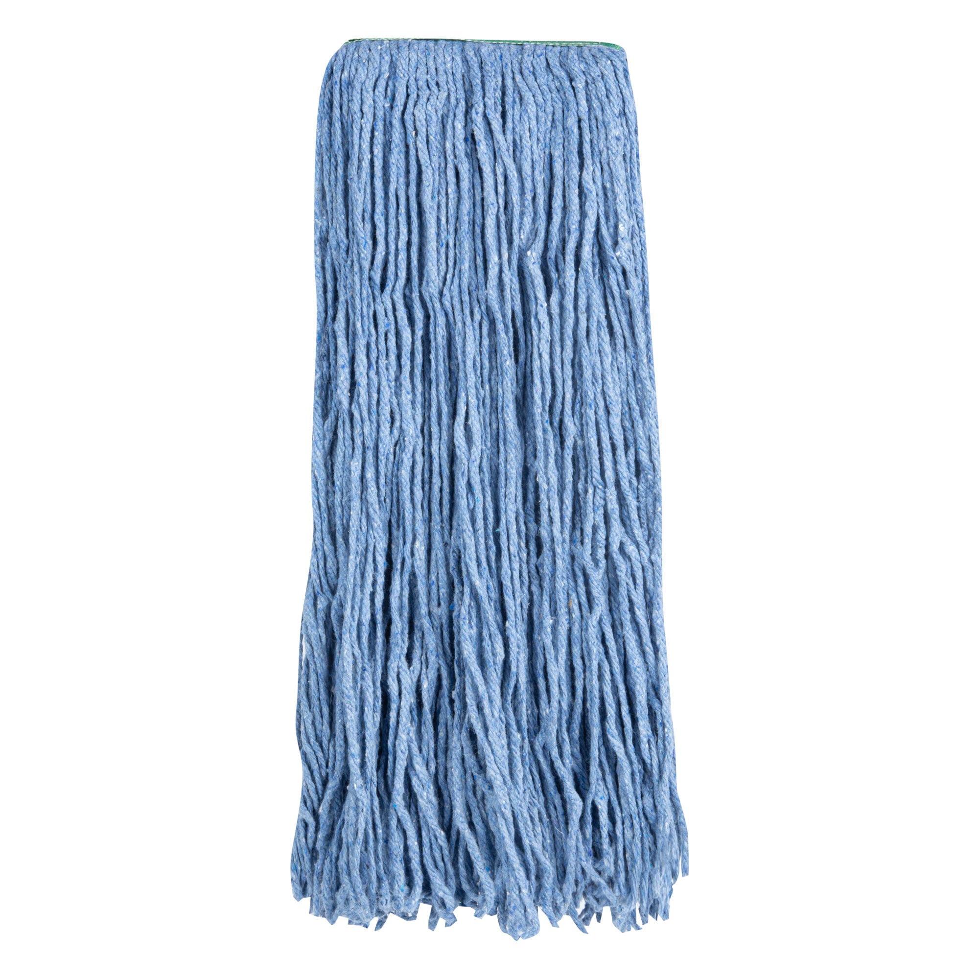 Clean Tek Professional 24 oz Blue Cotton Blend Heavy Duty Wet Mop Head - with 1 1/4" Headband, Cut End - 1 count box