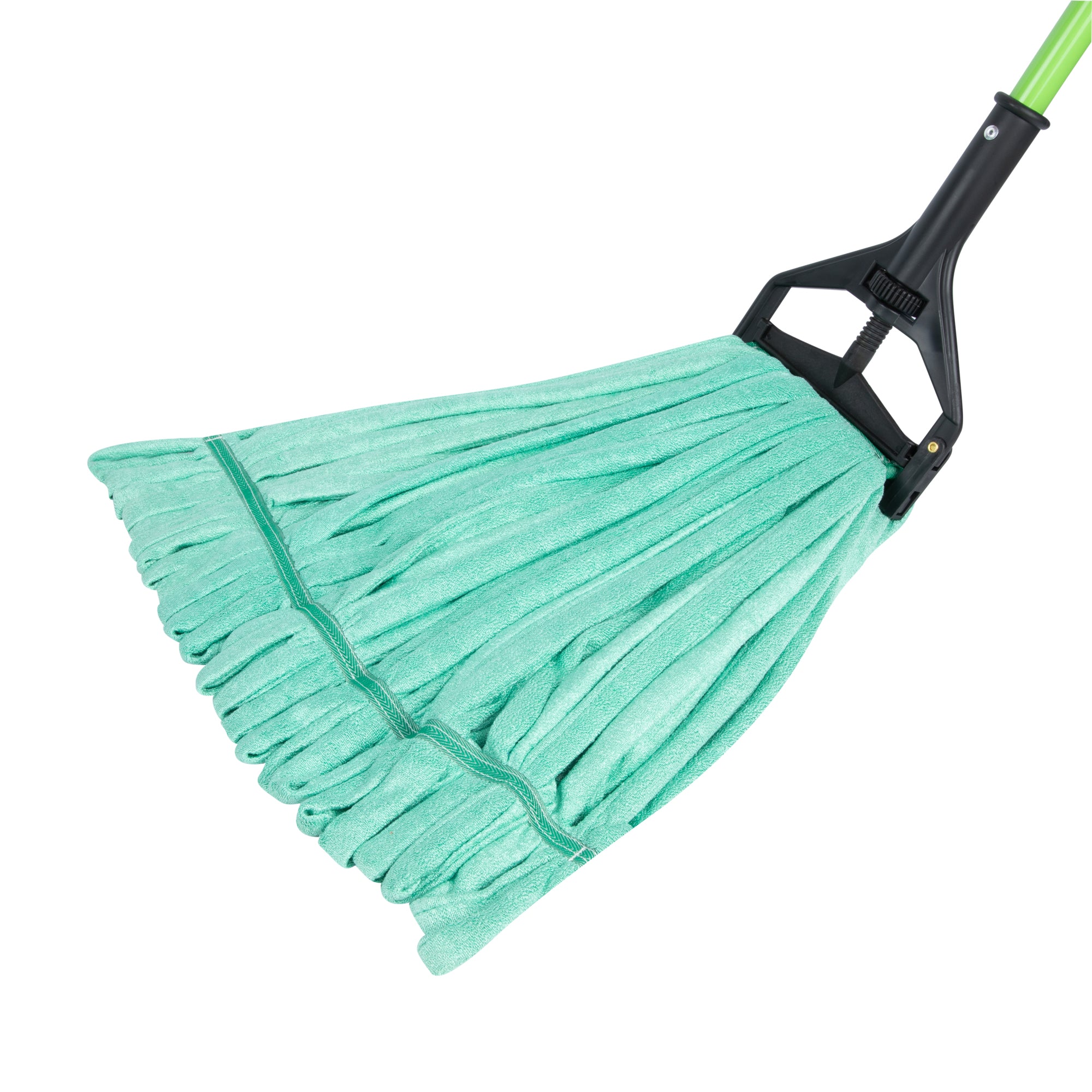 Clean Tek Professional 24 oz Green Microfiber Heavy Duty Wet Mop Head - with 1 1/4" Headband- 1 count box