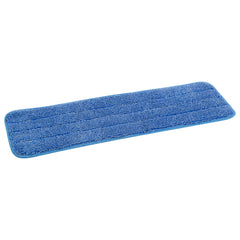 Clean Tek Professional Blue Microfiber Hook and Loop Wet / Dry Mop Pad - 19 3/4