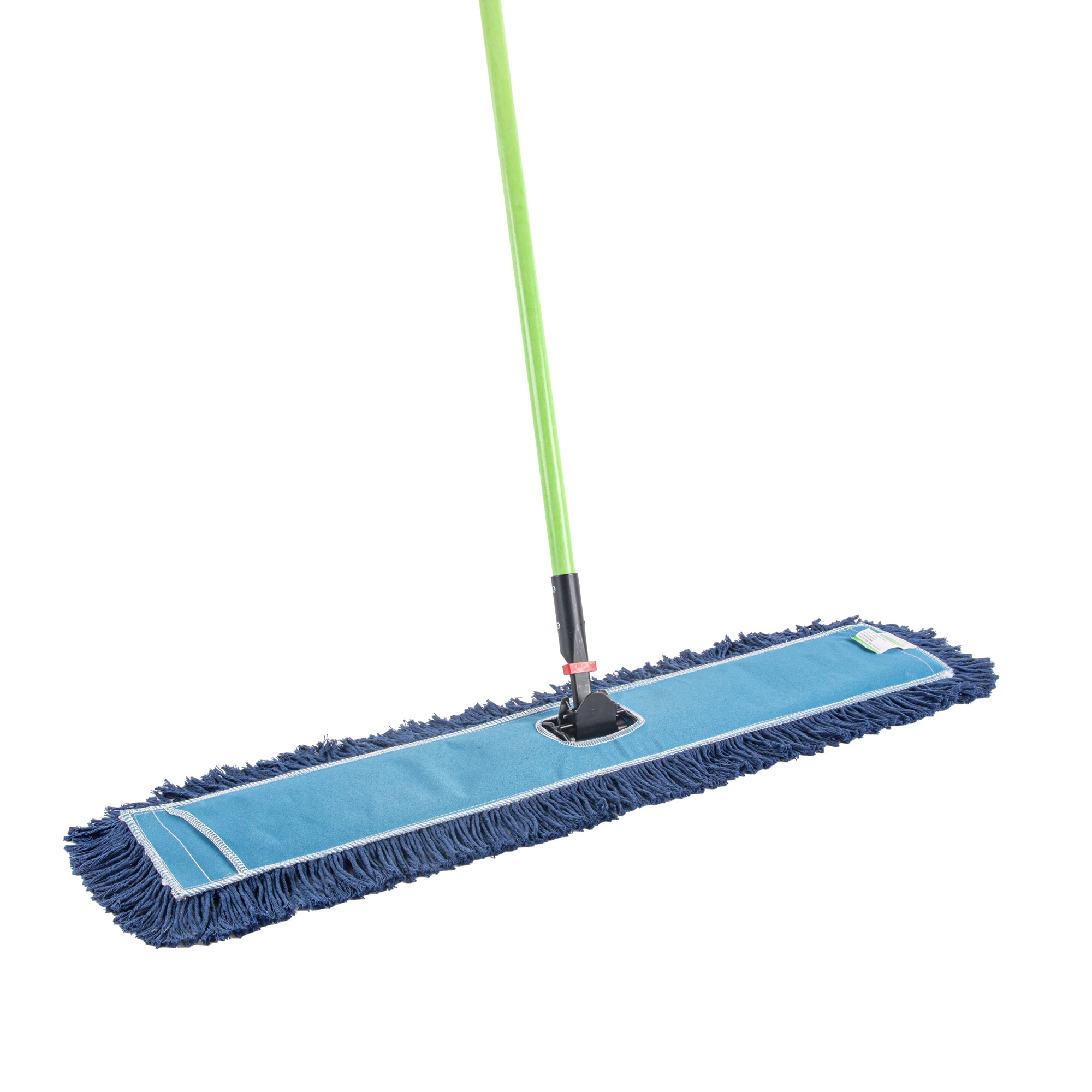 Clean Tek Professional Blue Cotton-Poly Blend Dust / Dry Mop - with 64" Handle - 35 3/4" x 5" - 1 count box