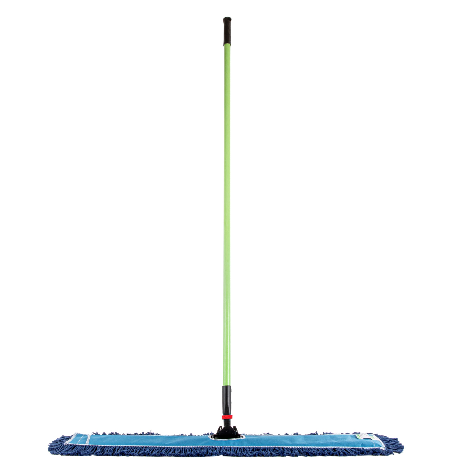 Clean Tek Professional Blue Cotton-Poly Blend Dust / Dry Mop - with 64" Handle - 35 3/4" x 5" - 1 count box