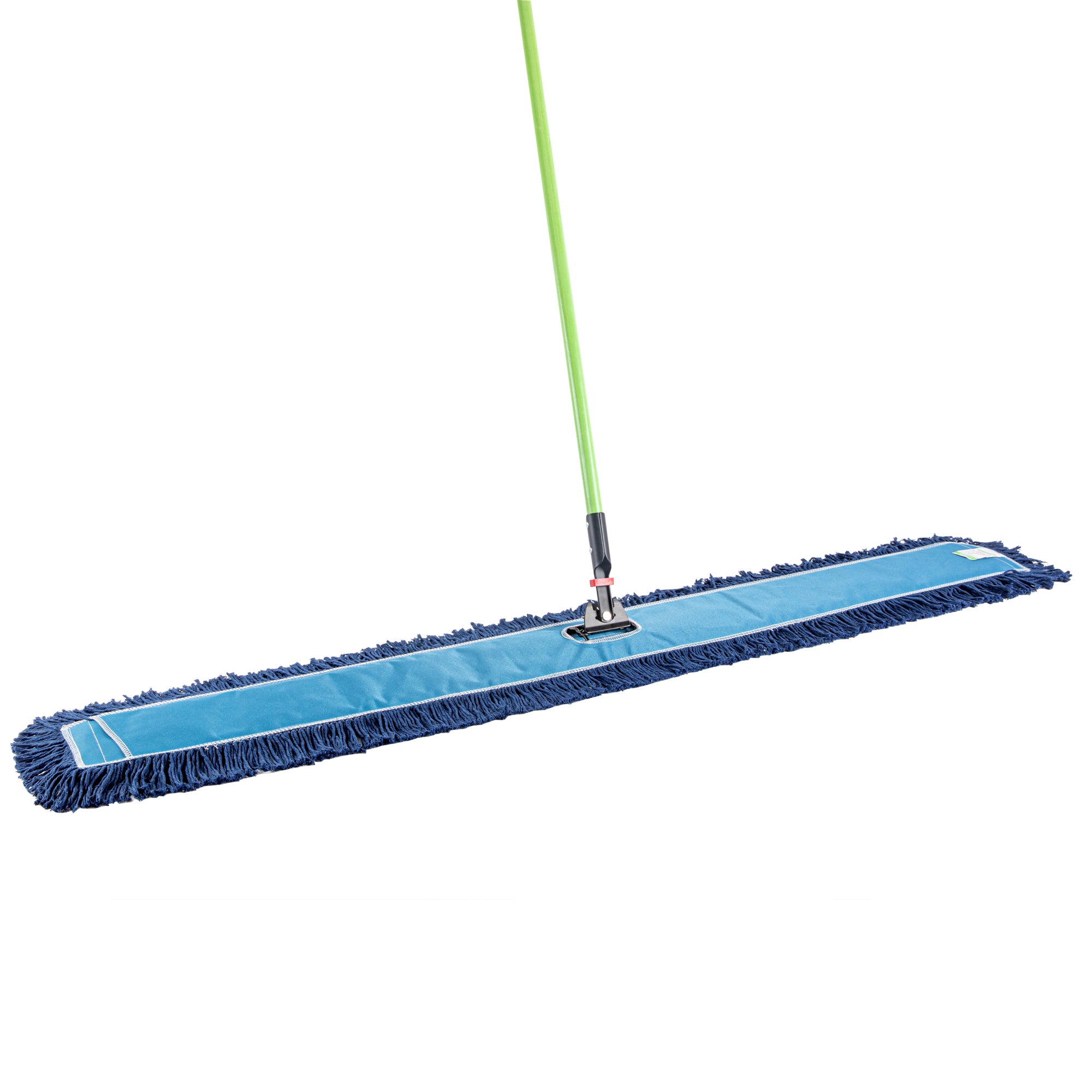 Clean Tek Professional Blue Cotton-Poly Blend Dust / Dry Mop - with 64" Handle - 59 3/4" x 5" - 1 count box