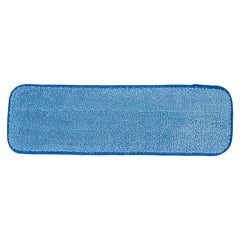 Clean Tek Professional Blue Microfiber Hook and Loop Wet / Dry Mop Pad - 17 1/2