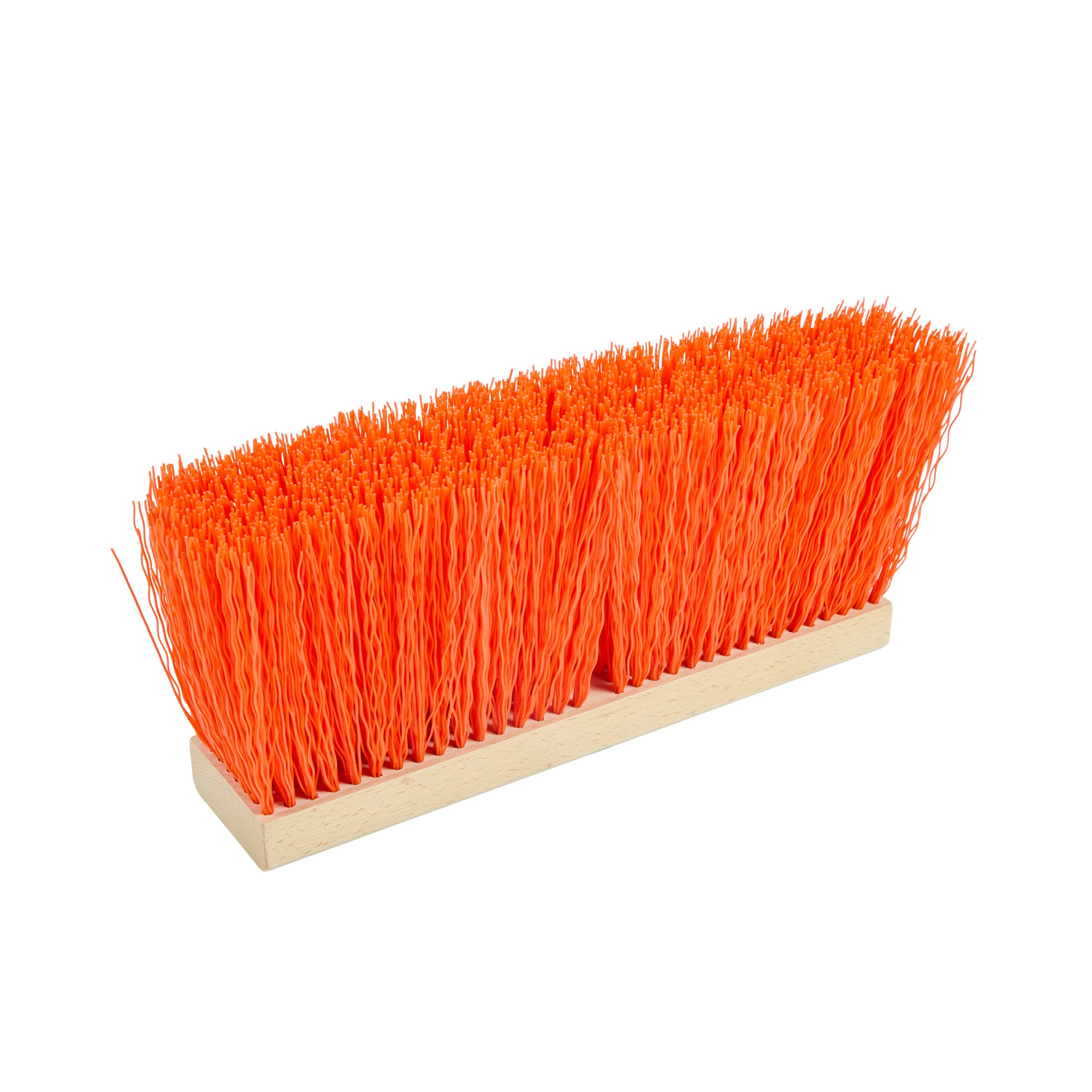 Clean Tek Professional 16" Hardwood Street / Push Broom Head - with Heavy Unflagged Bristles - 1 count box