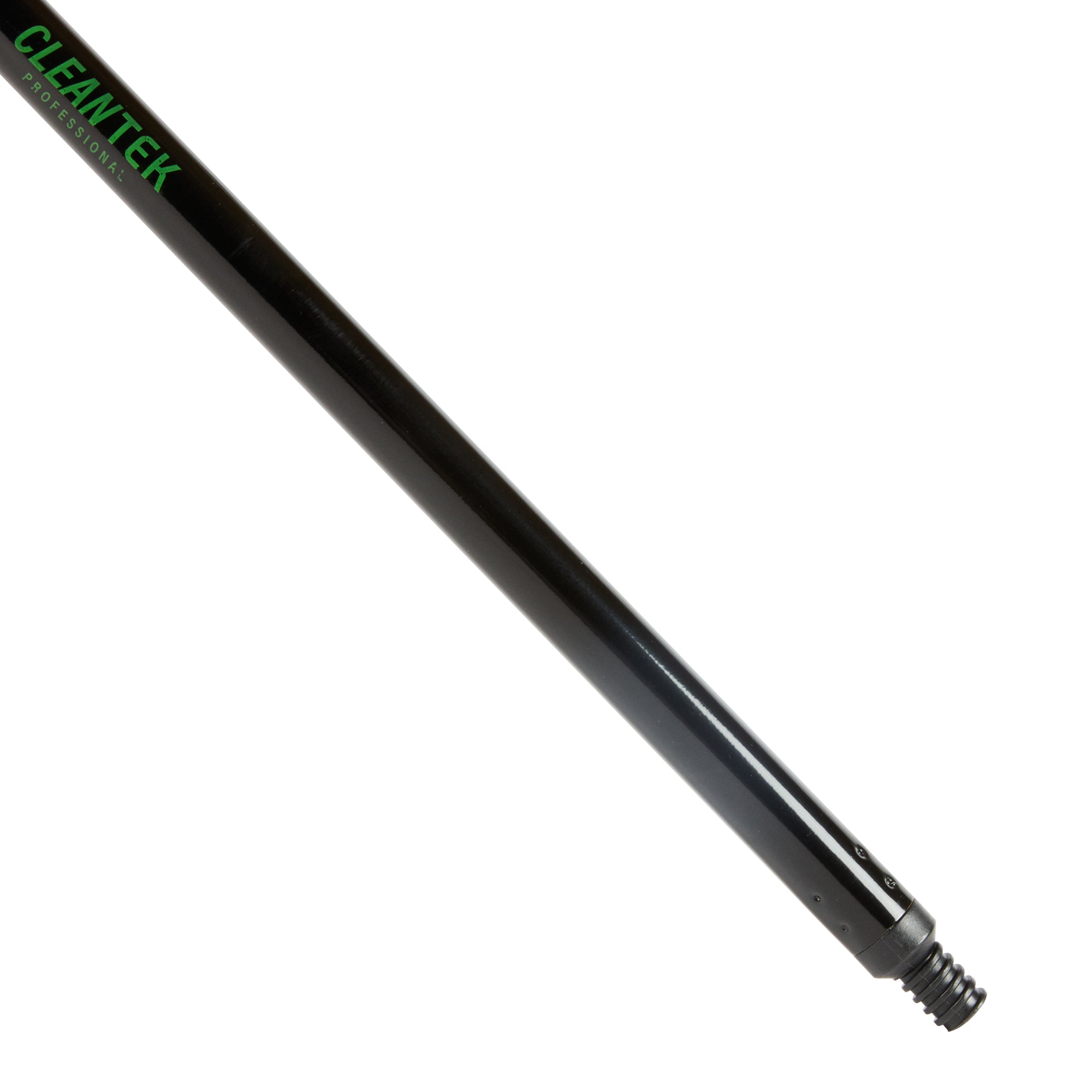 Clean Tek Professional Black Steel Wide Angled Broom Handle - Threaded - 48" - 1 count box