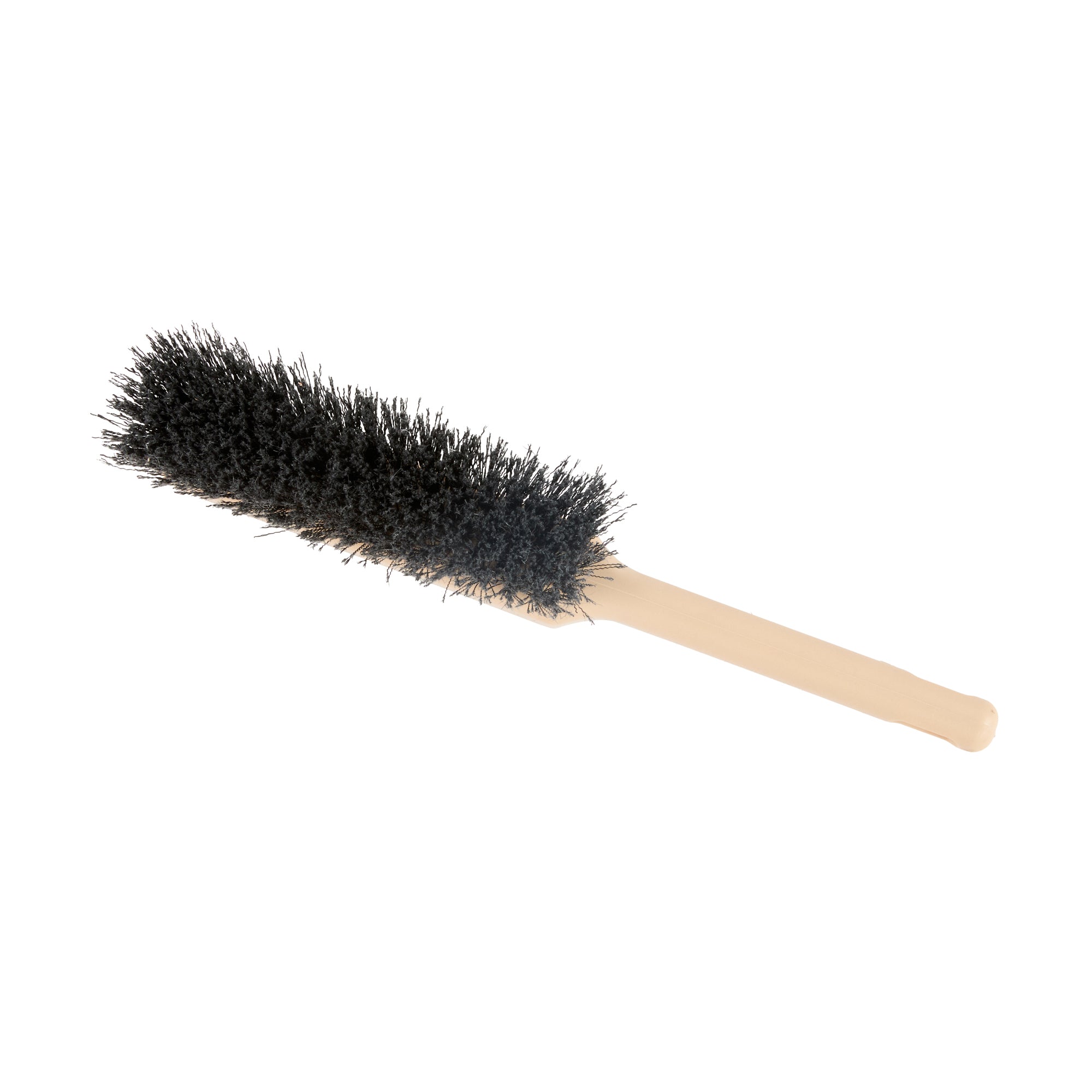 Clean Tek Professional 13 3/4" Beige Plastic Counter Brush - with Black Flagged Bristles - 1 count box