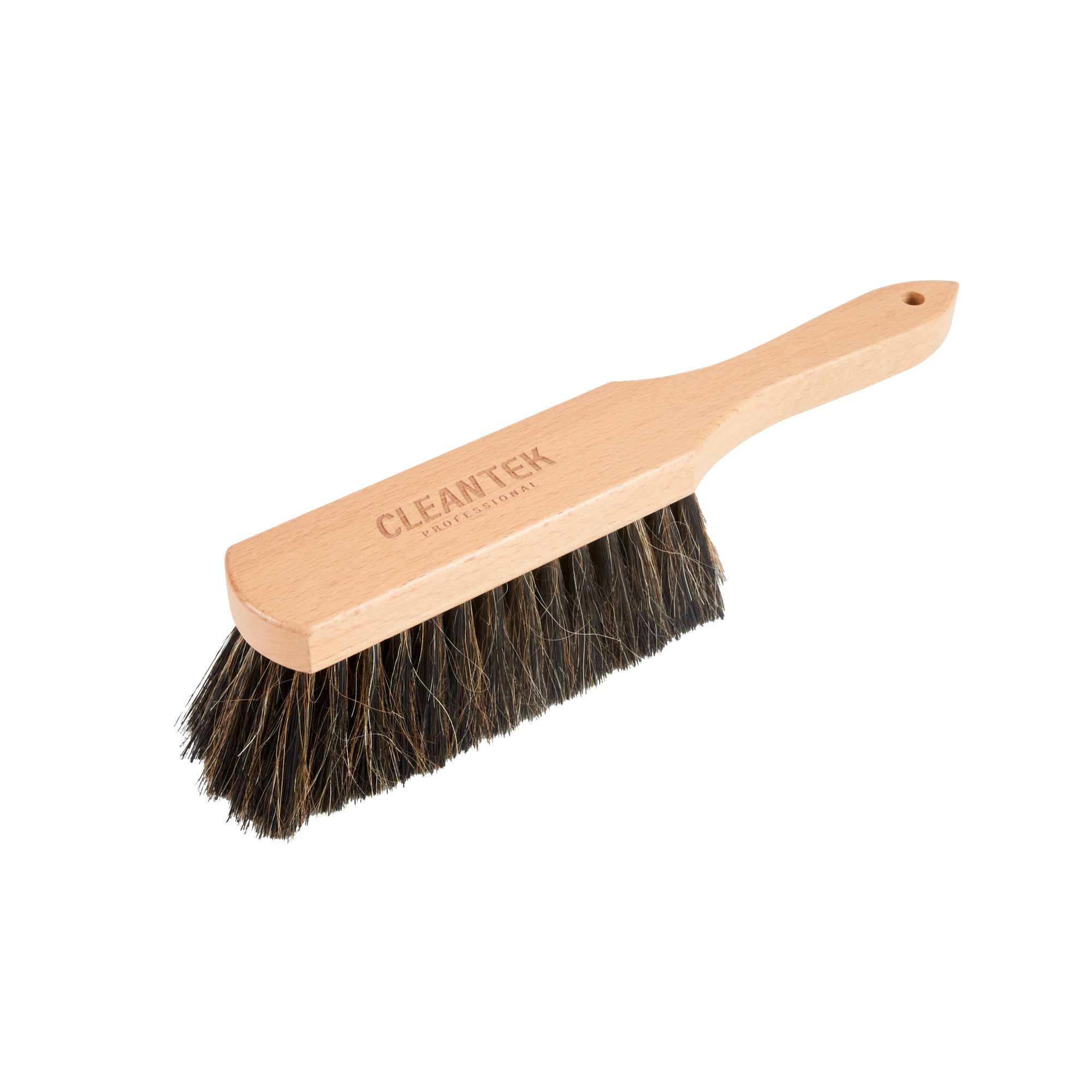 Clean Tek Professional 12" Wood Counter Brush - with Unflagged Horsehair Bristles - 1 count box