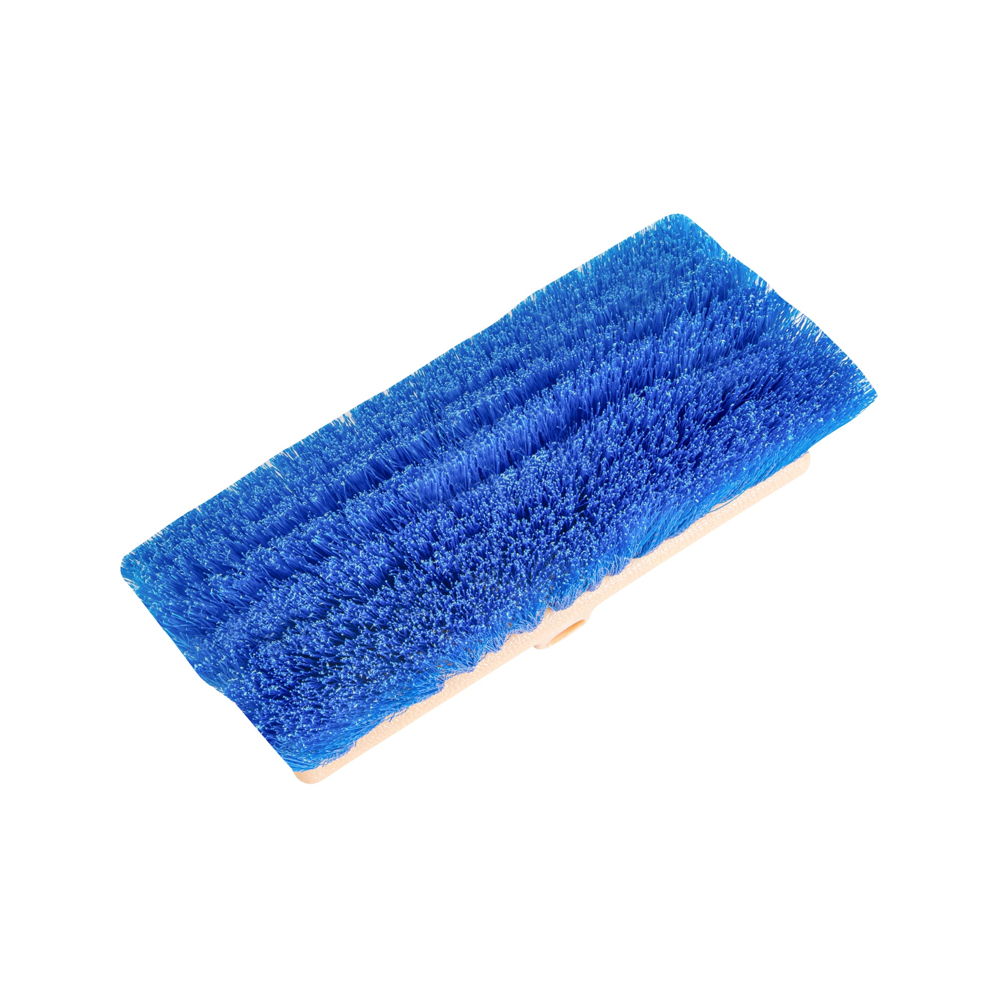 Clean Tek Professional 9 1/2" Beige Bi-Level Floor Scrub Brush Head - with Stiff Bristles - 1 count box