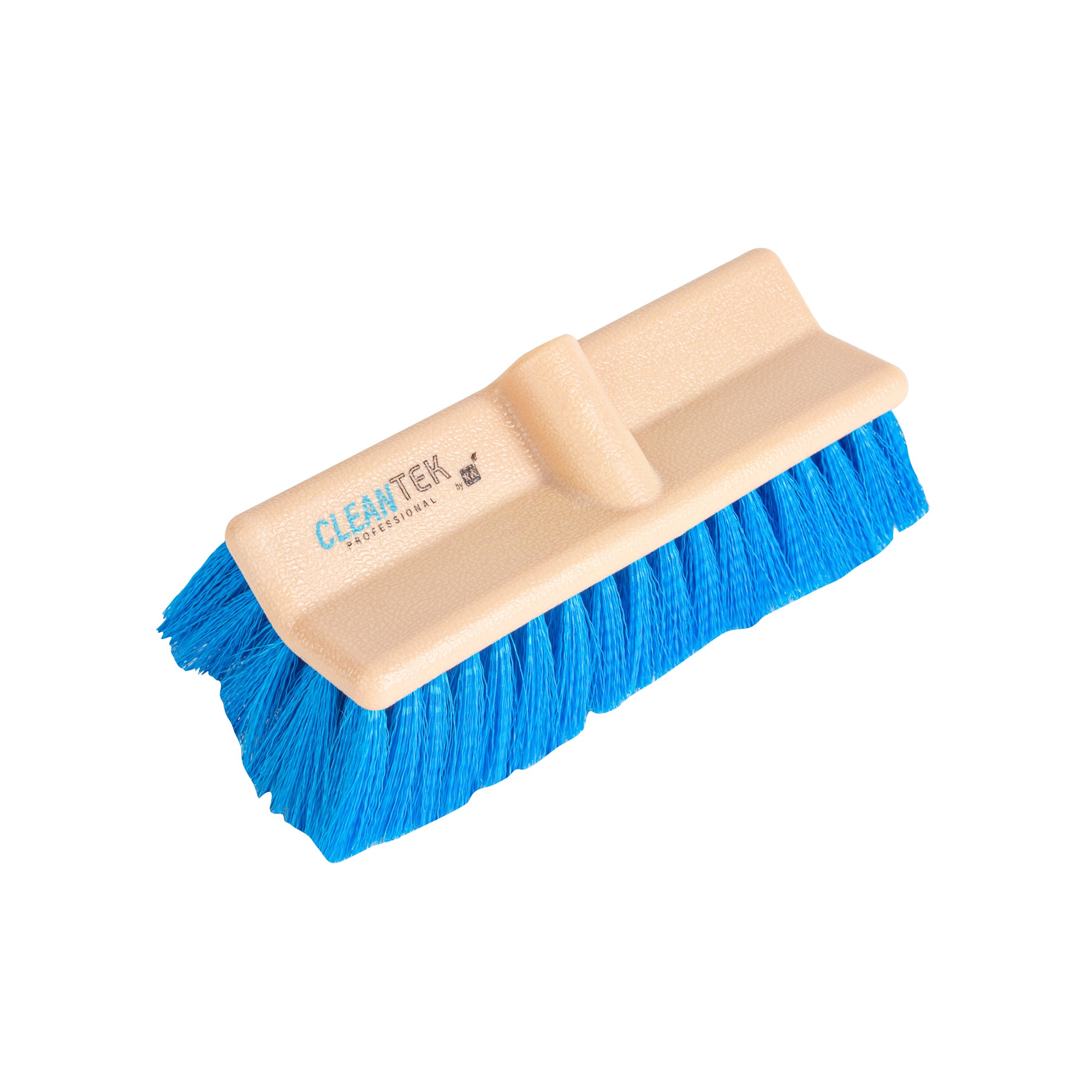 Clean Tek Professional 9 1/2" Beige Bi-Level Floor Scrub Brush Head - with Stiff Bristles - 1 count box