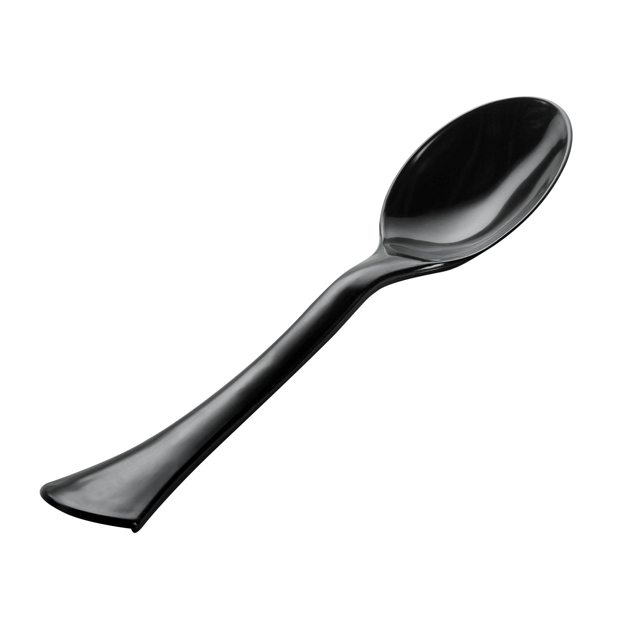 Cater Tek Black Plastic Serving Spoon - 9 3/4" - 100 count box