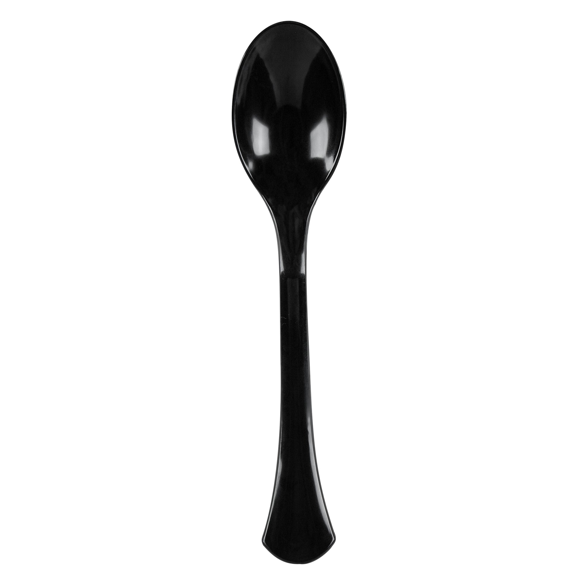 Cater Tek Black Plastic Serving Spoon - 9 3/4" - 100 count box