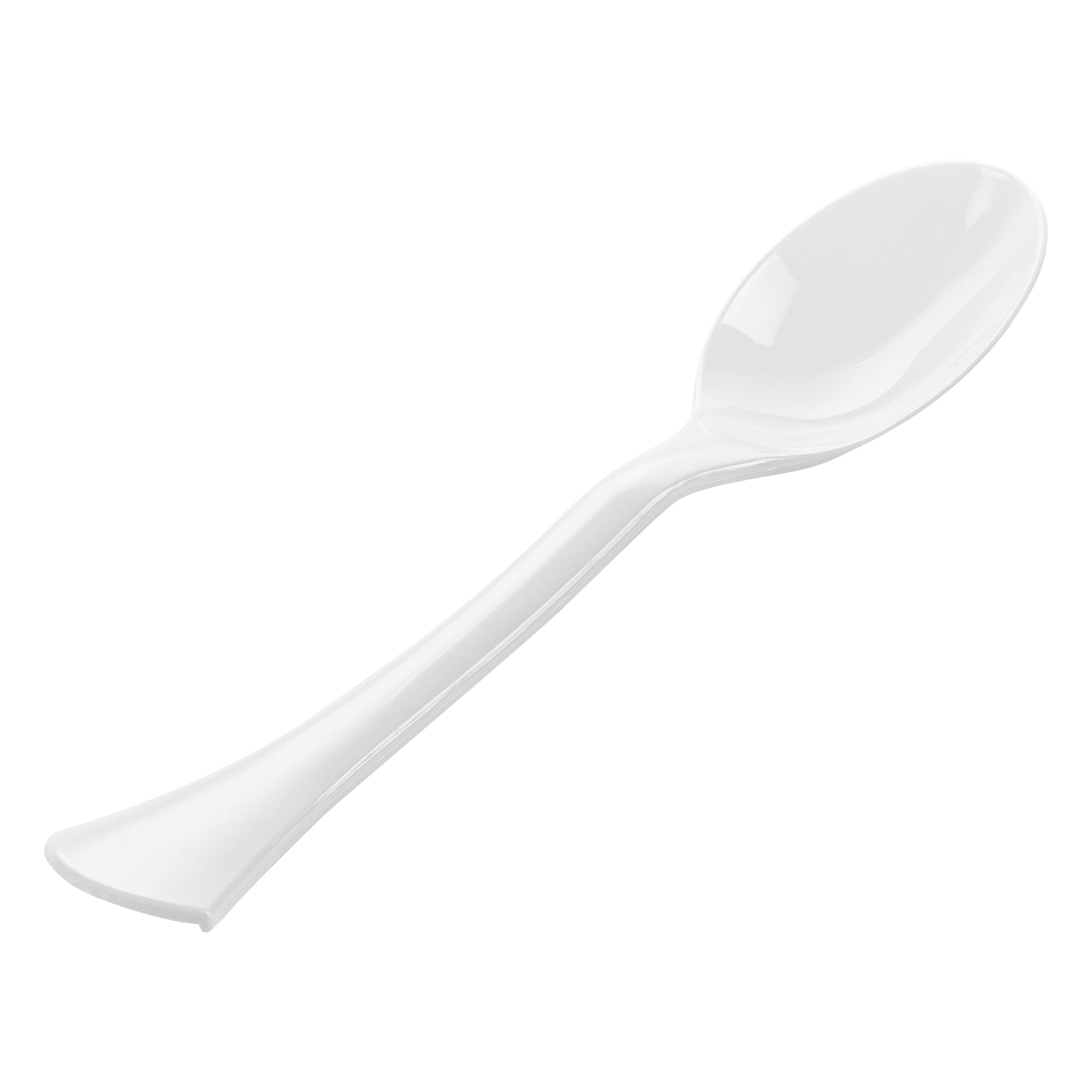 Cater Tek White Plastic Serving Spoon - 9 3/4" - 100 count box