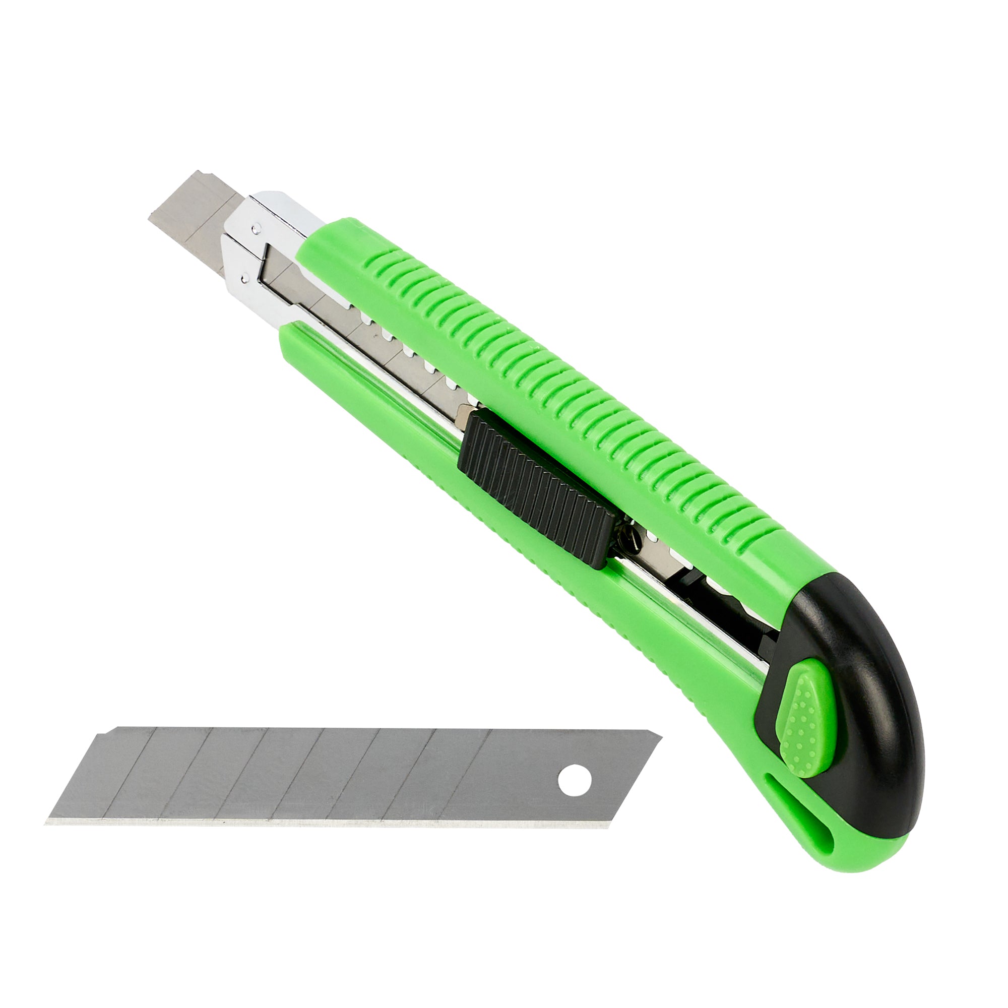 Handy Tek Green Snap Off Blade Knife - 6 3/4" - 12 count box