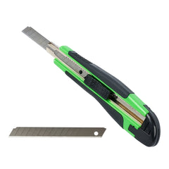 Handy Tek Green Snap Off Blade Knife - Anti-Slip Handle - 5 1/4