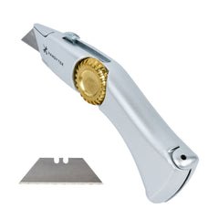 Handy Tek Silver Utility Knife - with Blade Lock Wheel, Quick Change, Heavy Duty - 7