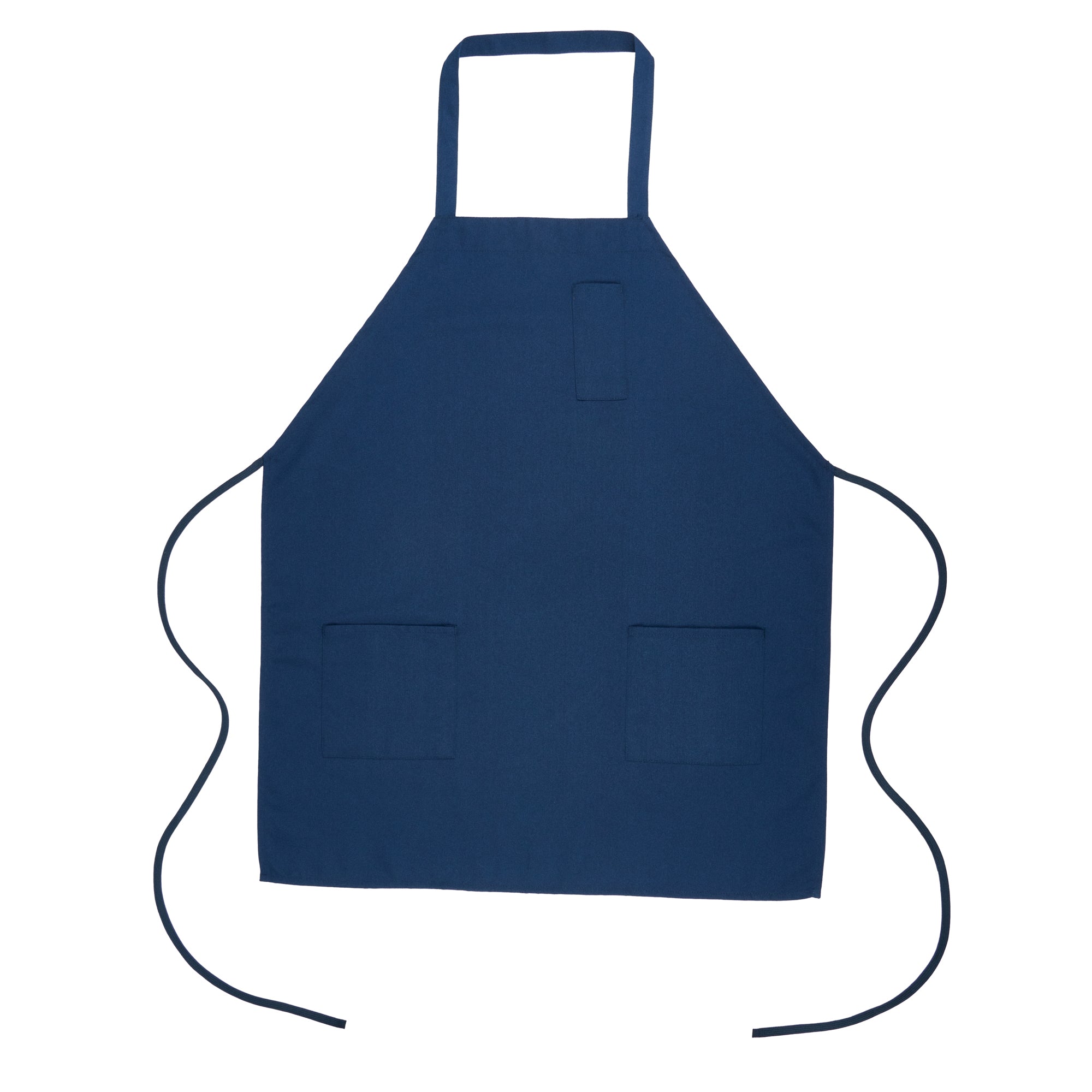 RW Base Blue Standard Bib Apron - with 3 Pockets - 32 1/2'' x 27 1/2'' - 100 count box