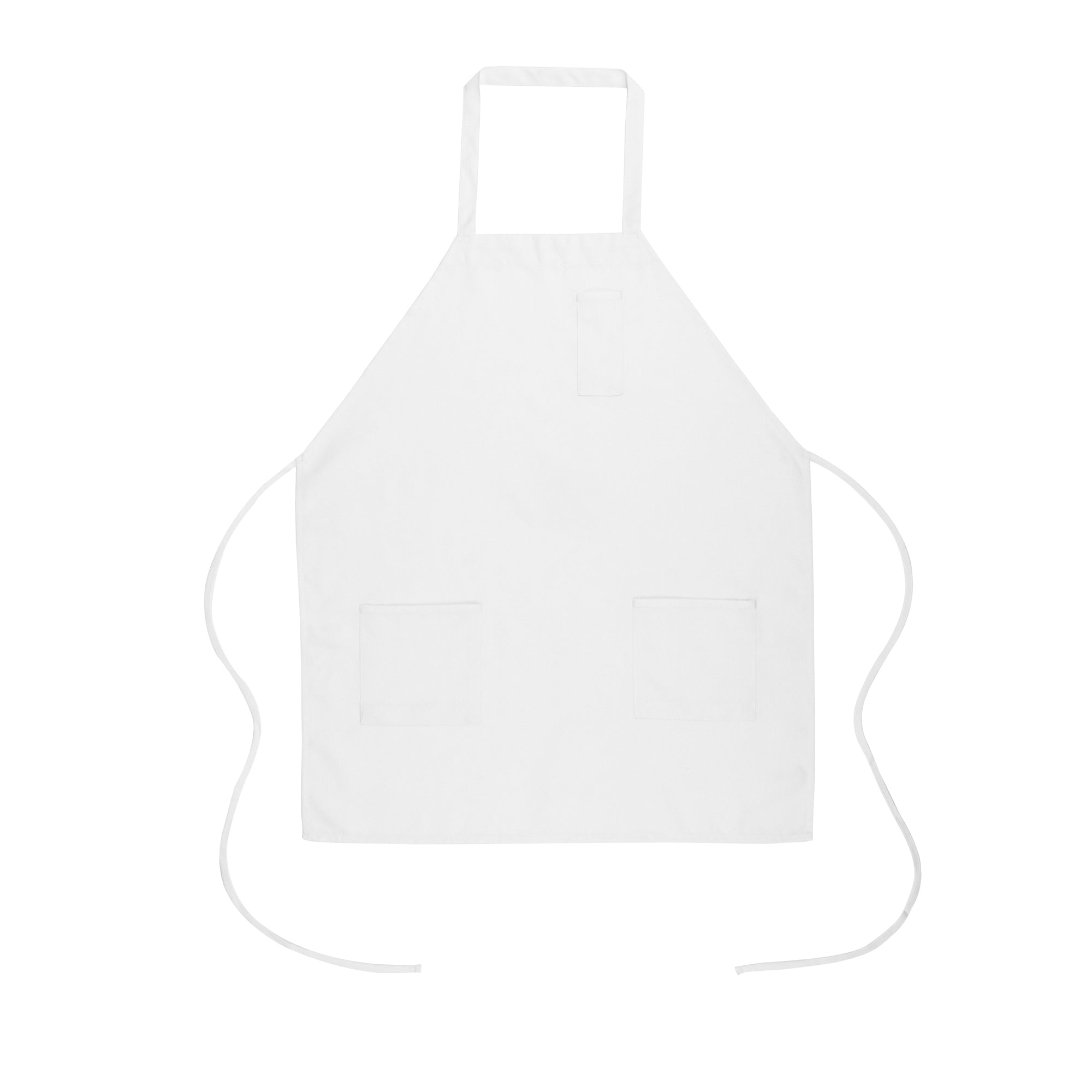 RW Base White Standard Bib Apron - with 3 Pockets - 32 1/2'' x 27 1/2'' - 100 count box