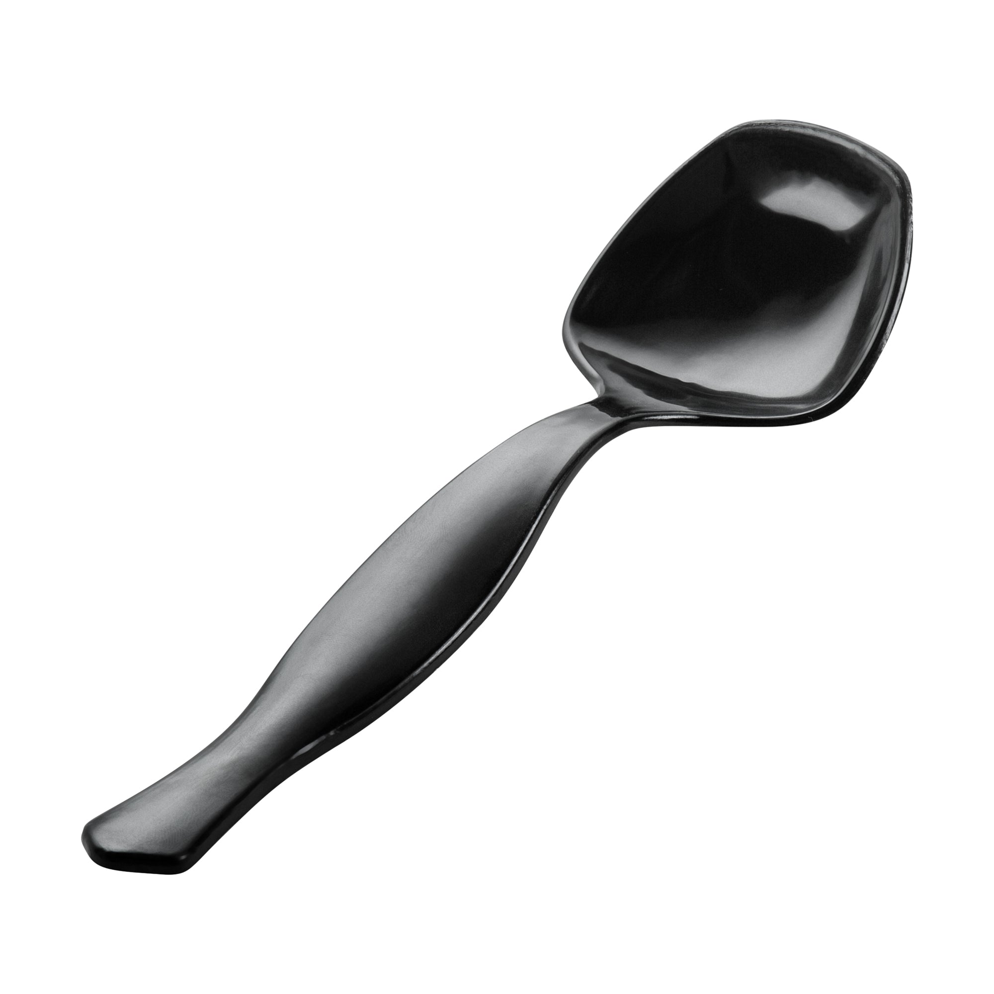 Cater Tek Black Plastic Serving Spoon - 8 1/2" - 100 count box